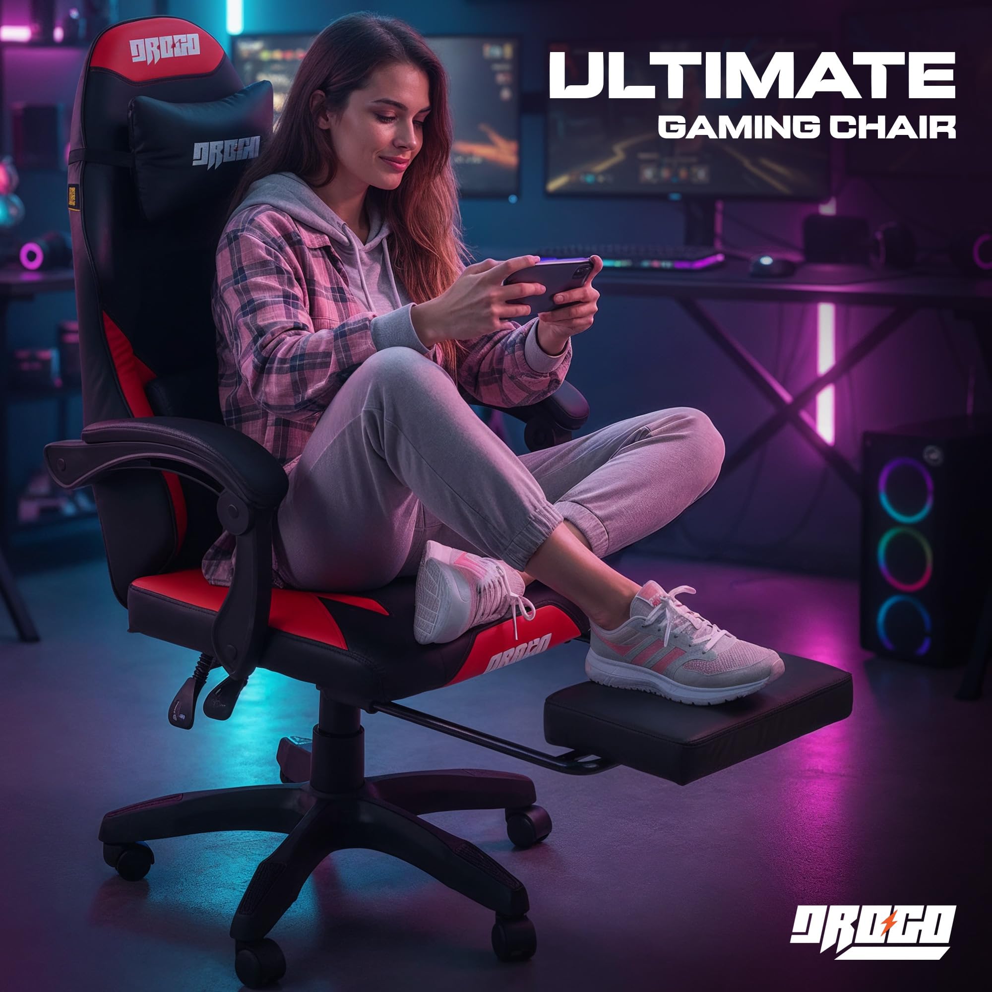 Drogo Auro X1 Ergonomic Gaming Chair with Premium PU Leather Fabric