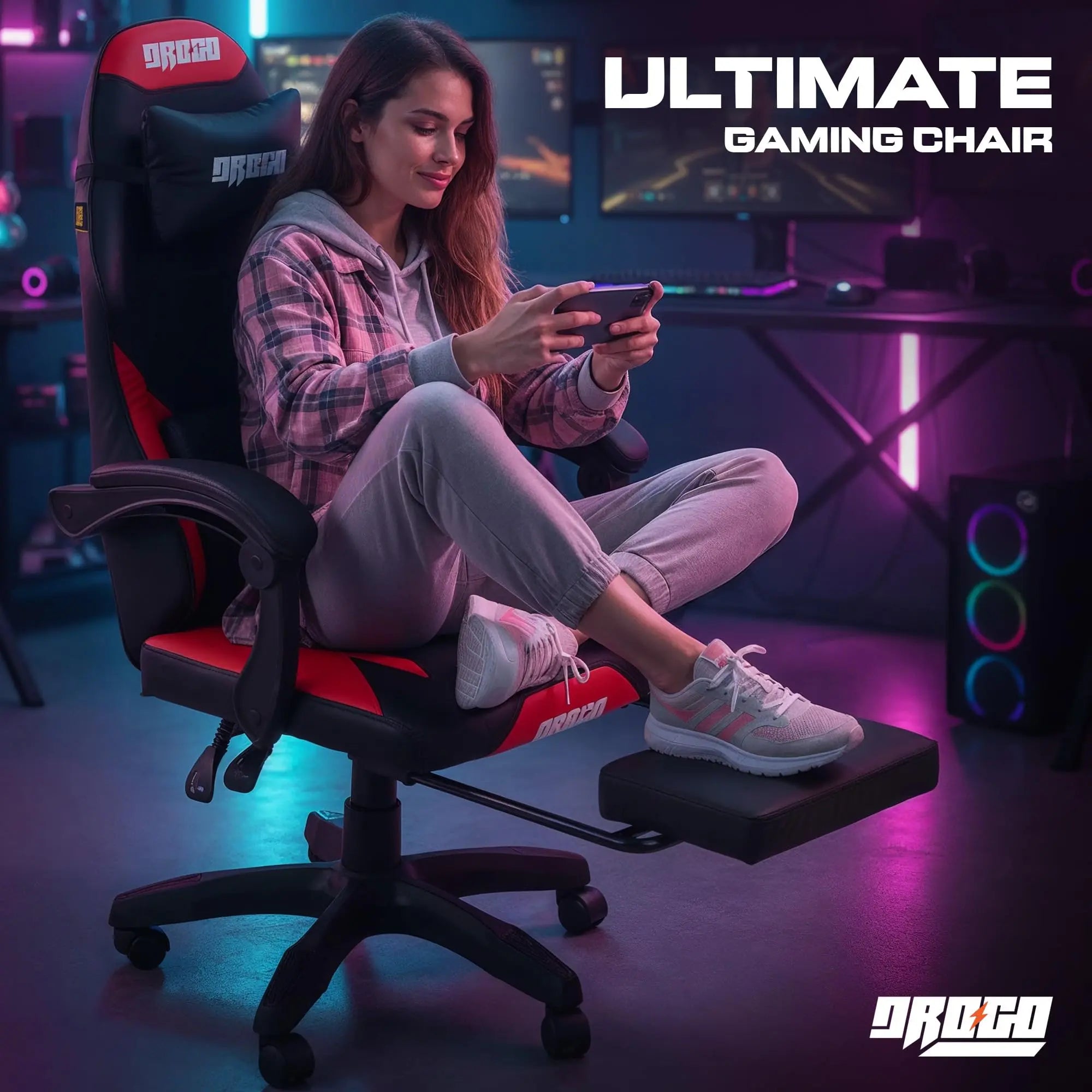Drogo Auro X1 Ergonomic Gaming Chair with Premium PU Leather Fabric Drogo India