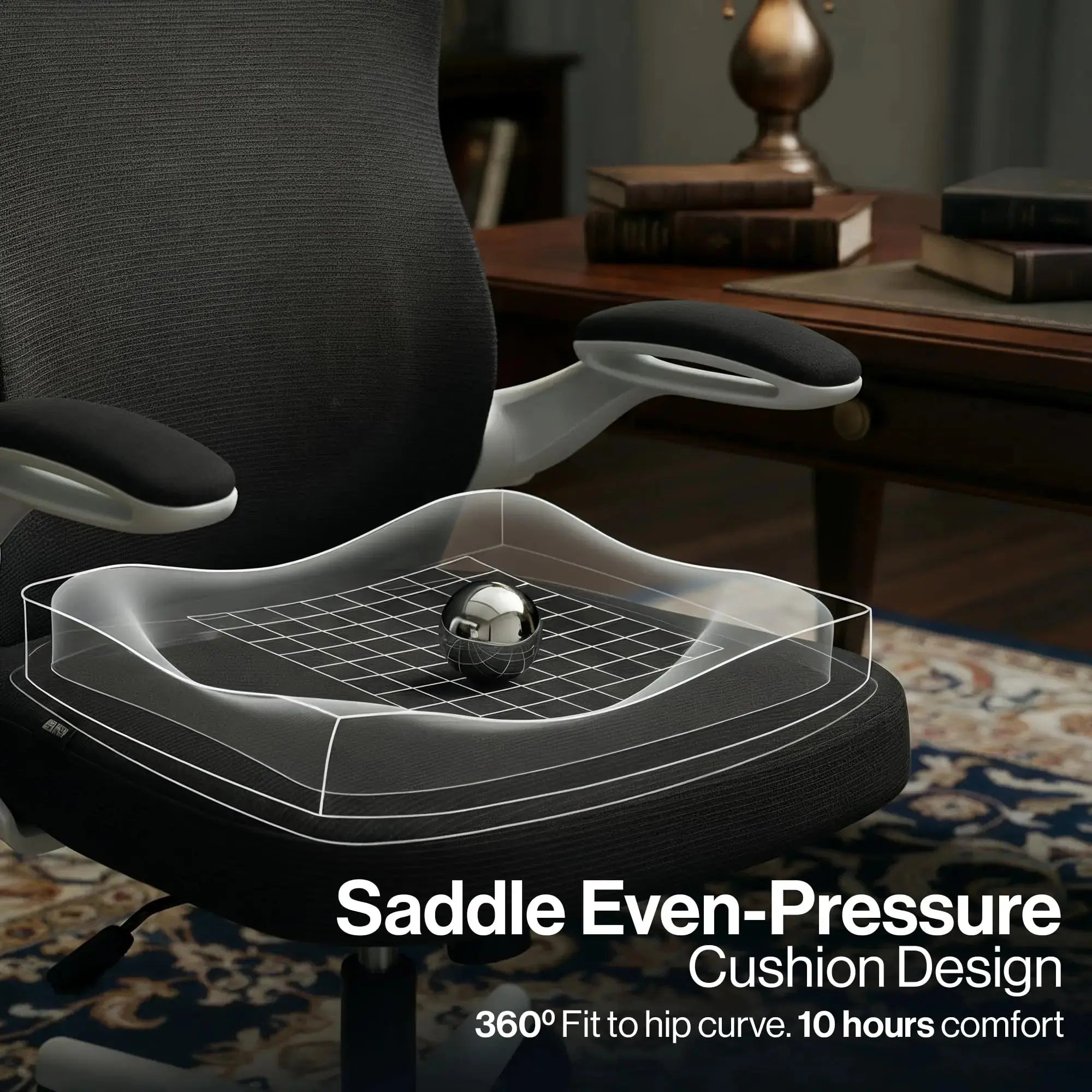 Drogo ErgoFlex Ergonomic Office Chair for Work from Home with Breathable Mesh, Flip-up Armrest Drogo Ergonomics