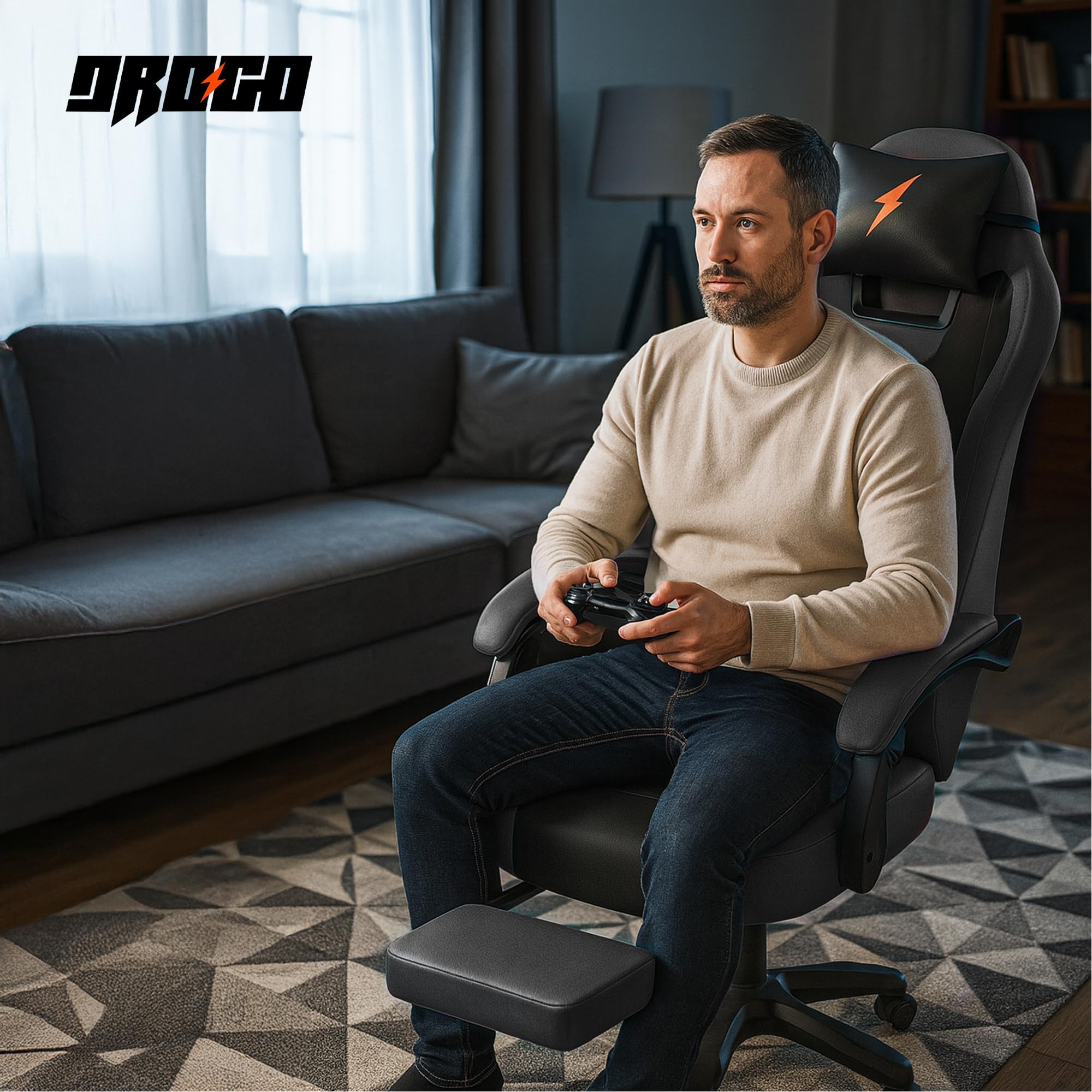 Drogo Aura Ergonomic Gaming Chair with Premium PU Leather Fabric