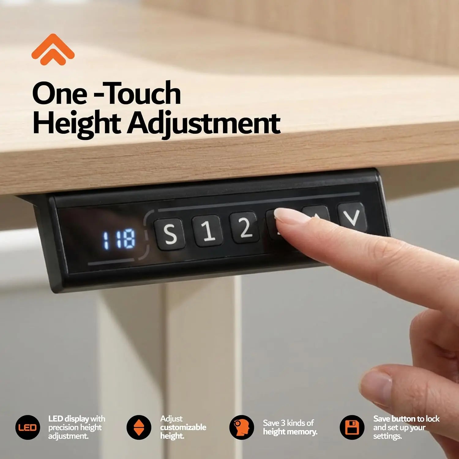 Drogo Axis Height Adjustable Table for Office Work & Home Compact Ergonomic Table (120ร50cm) Drogo India