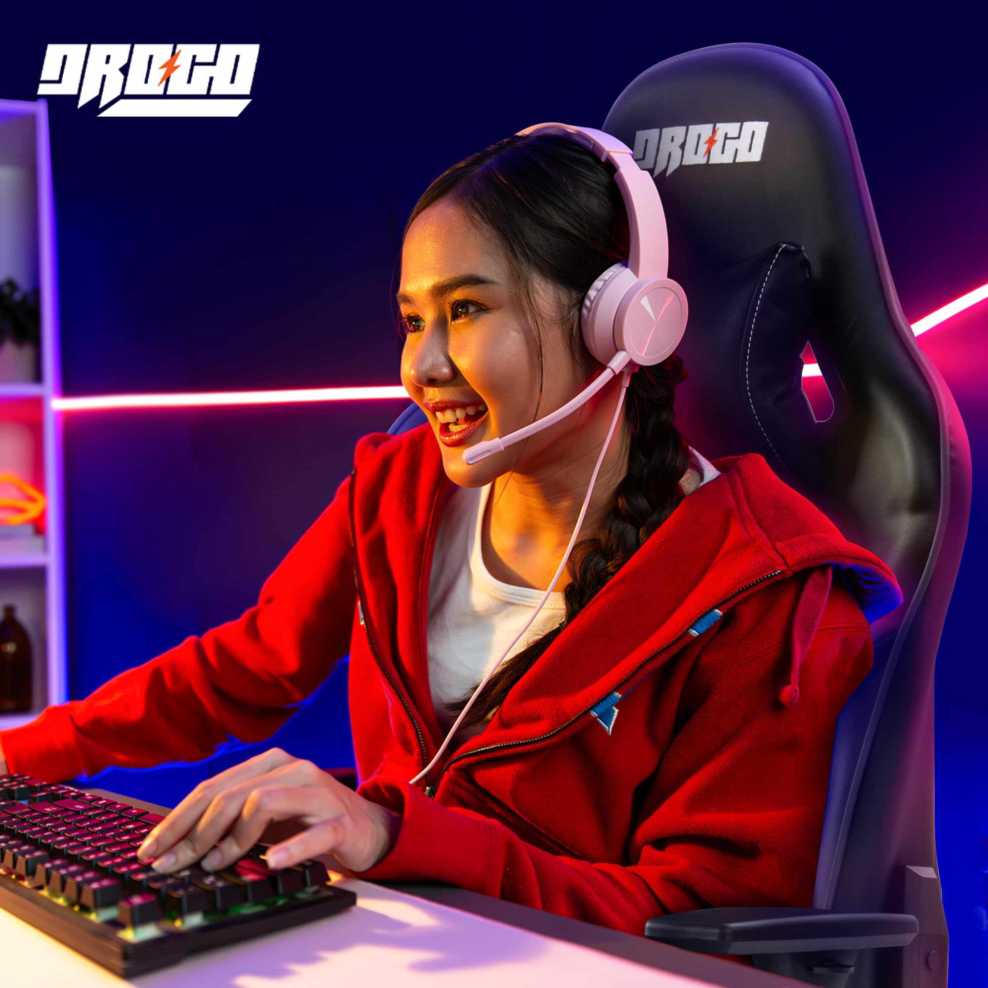 Drogo Wrath Pro Ergonomic Gaming Chair with Adjustable Seat, PU Leather