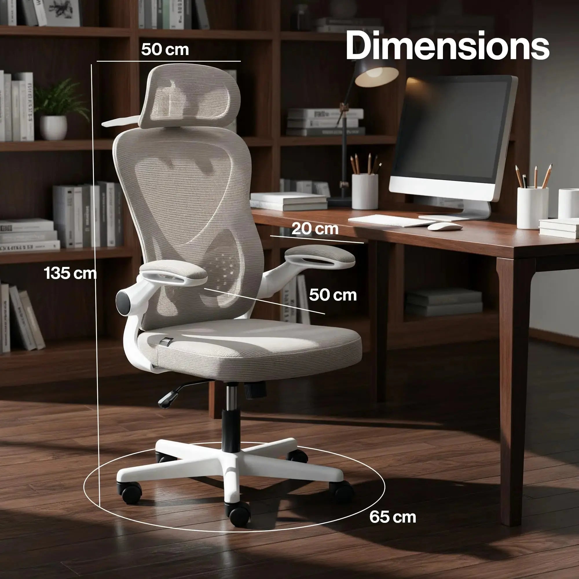 Drogo ErgoFlex Ergonomic Office Chair for Work from Home with Breathable Mesh, Flip-up Armrest Drogo Ergonomics