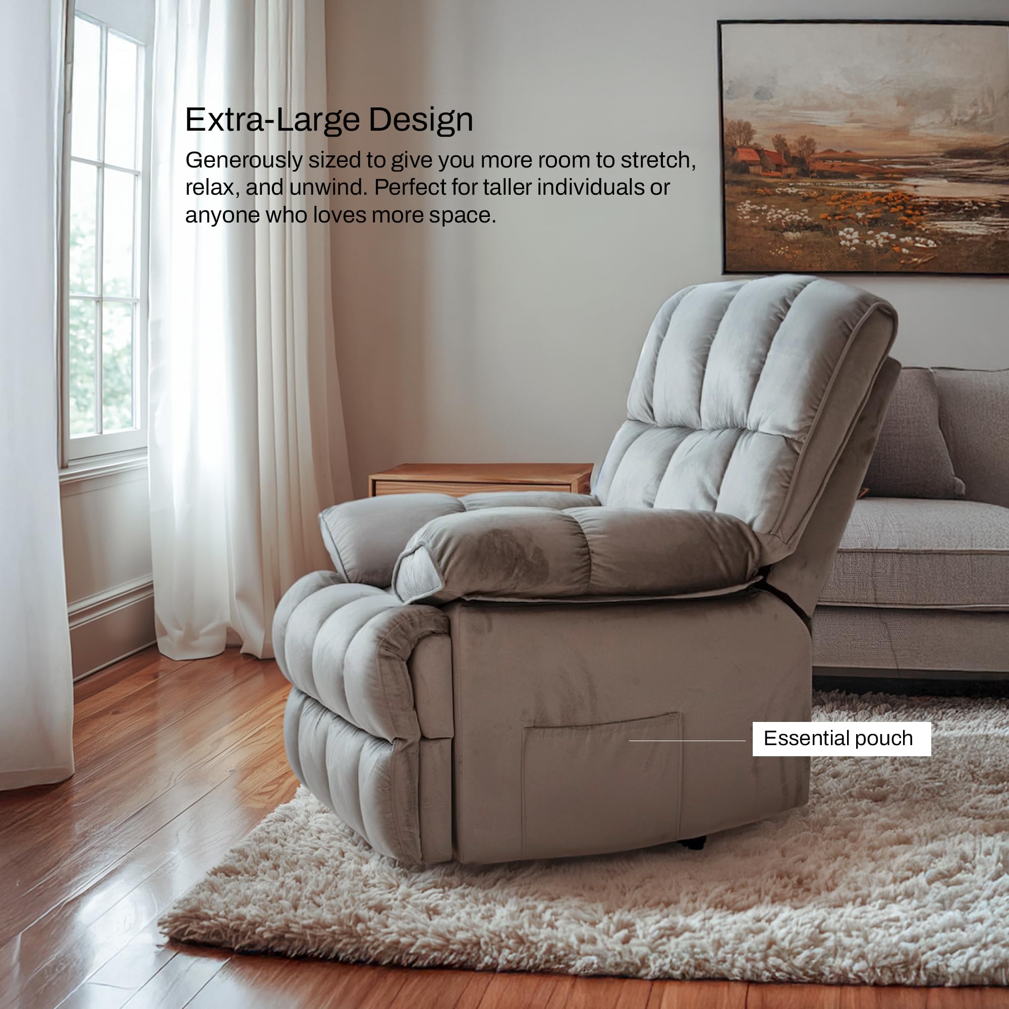 Drogo Evo Lounge Oversized Motorised Single Seater Recliner Sofa with Rapid Recline Technology