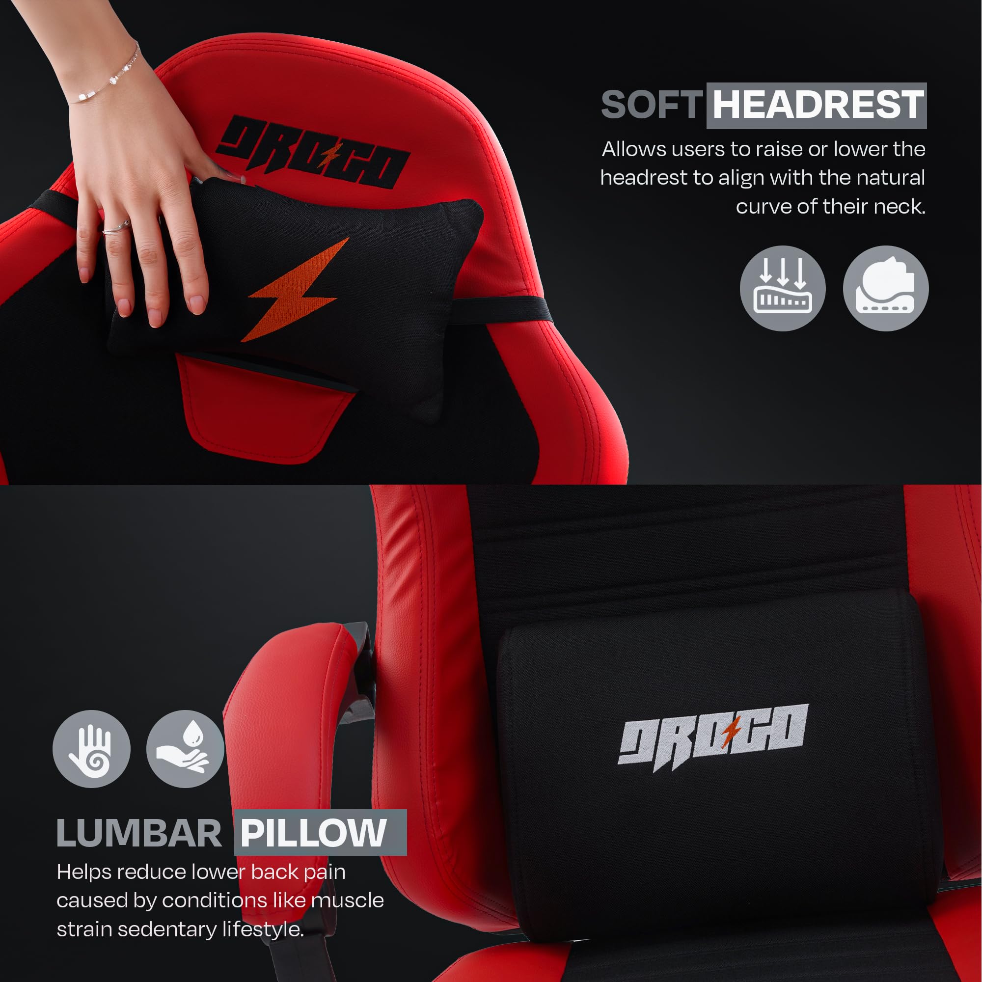 Drogo Aura Ergonomic Gaming Chair with Premium PU Leather Fabric