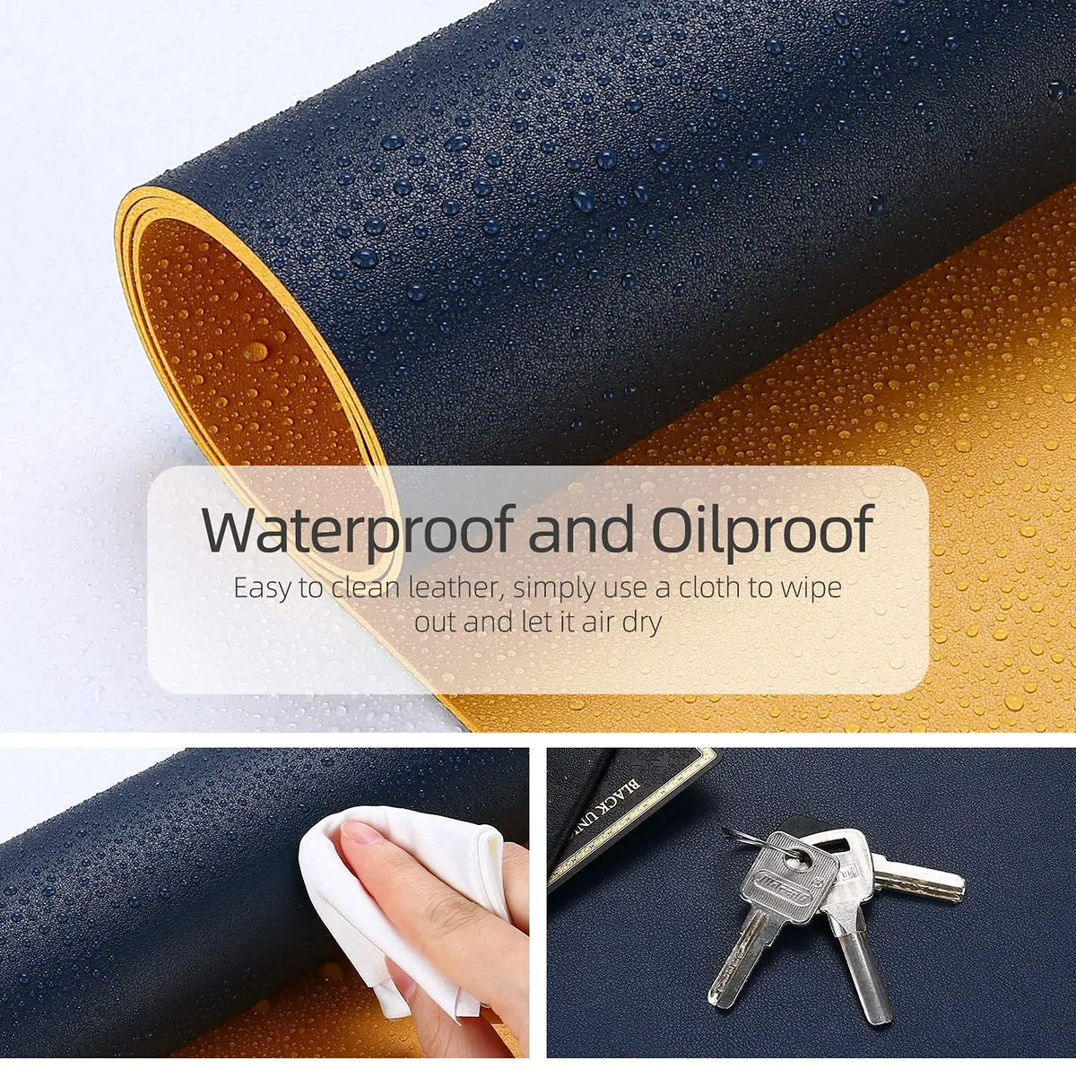 Drogo Dual-Sided Vegan Leather Mouse Pad Desk Mat for Office Desk Accessories/Gaming (90x45cm) Galaxy Incorporation