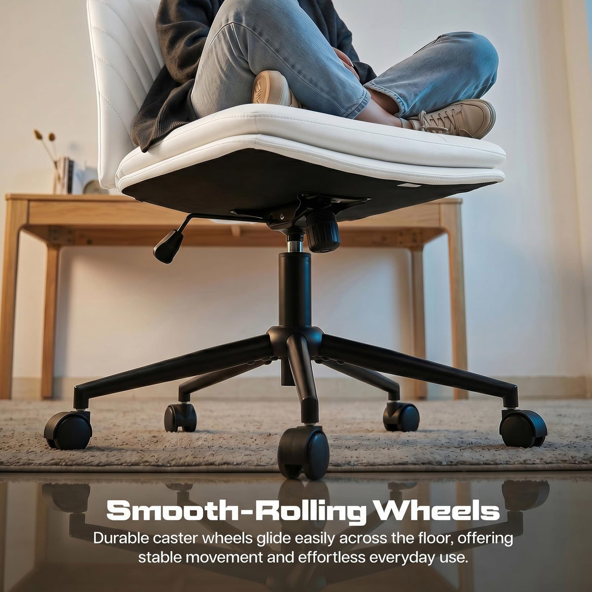 Zen Cross Legged Chair for Work from Home (Beige)