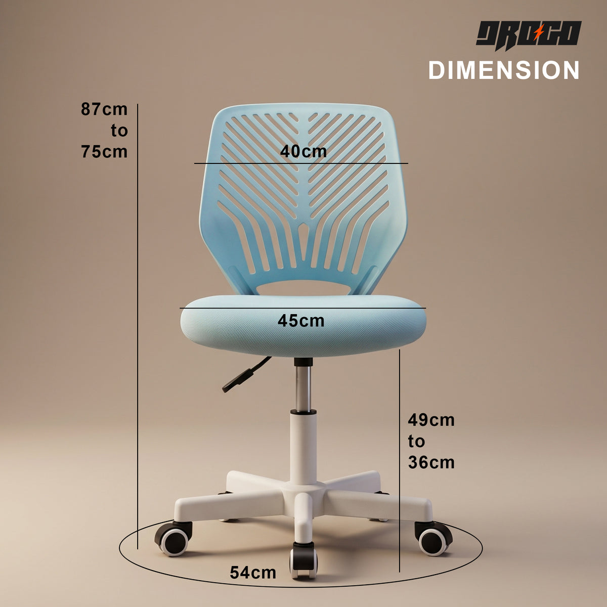 Drogo Ergonomic Small Study Computer Chairs for Girls Boys Teens