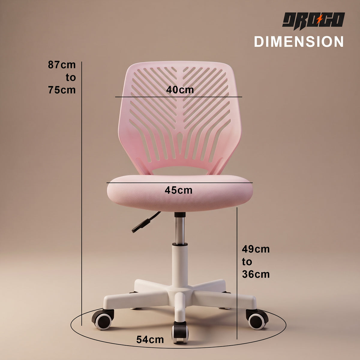 Drogo Ergonomic Small Study Computer Chairs for Girls Boys Teens
