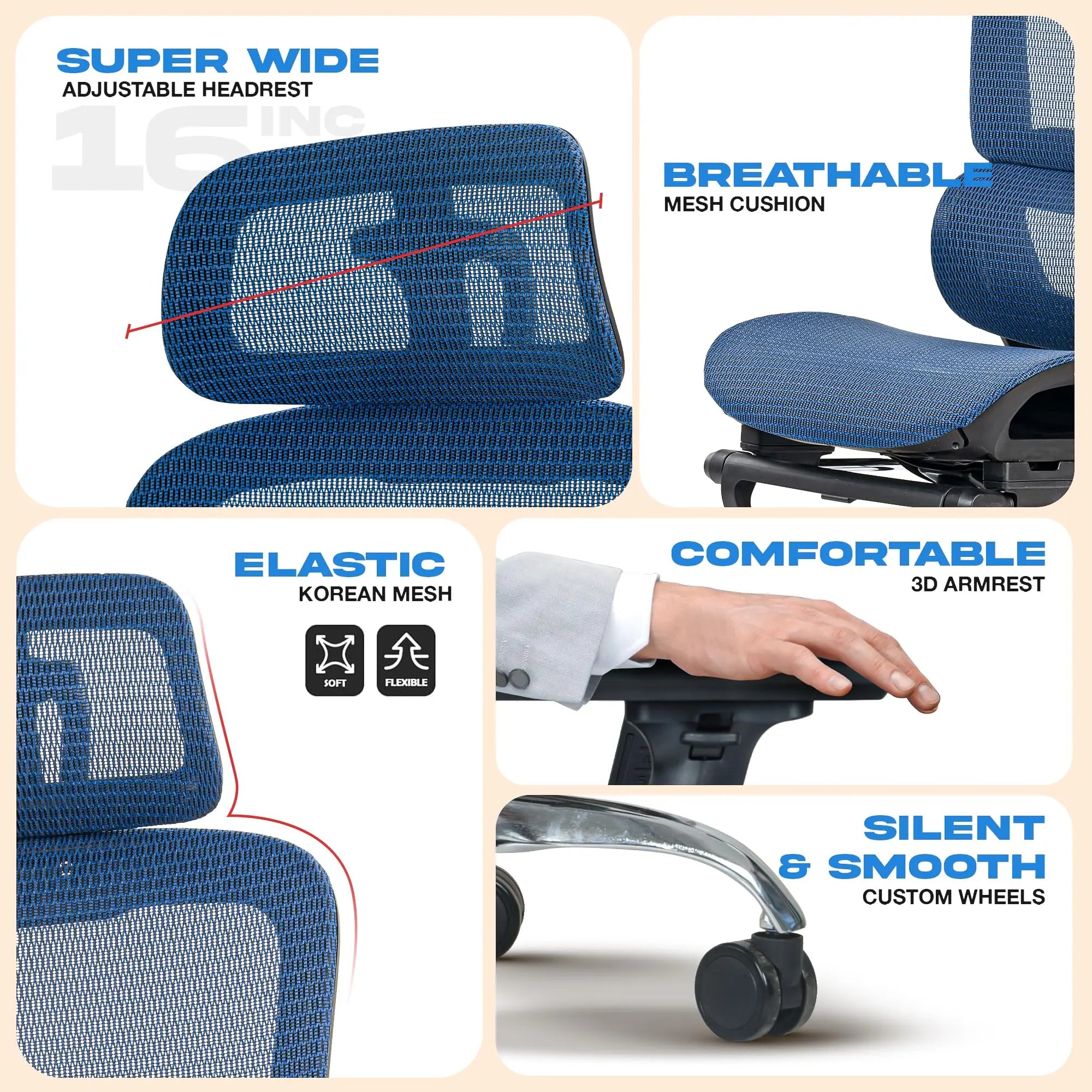 Drogo ProFlex Ergonomic Office Chair for Work from Home Galaxy Incorporation