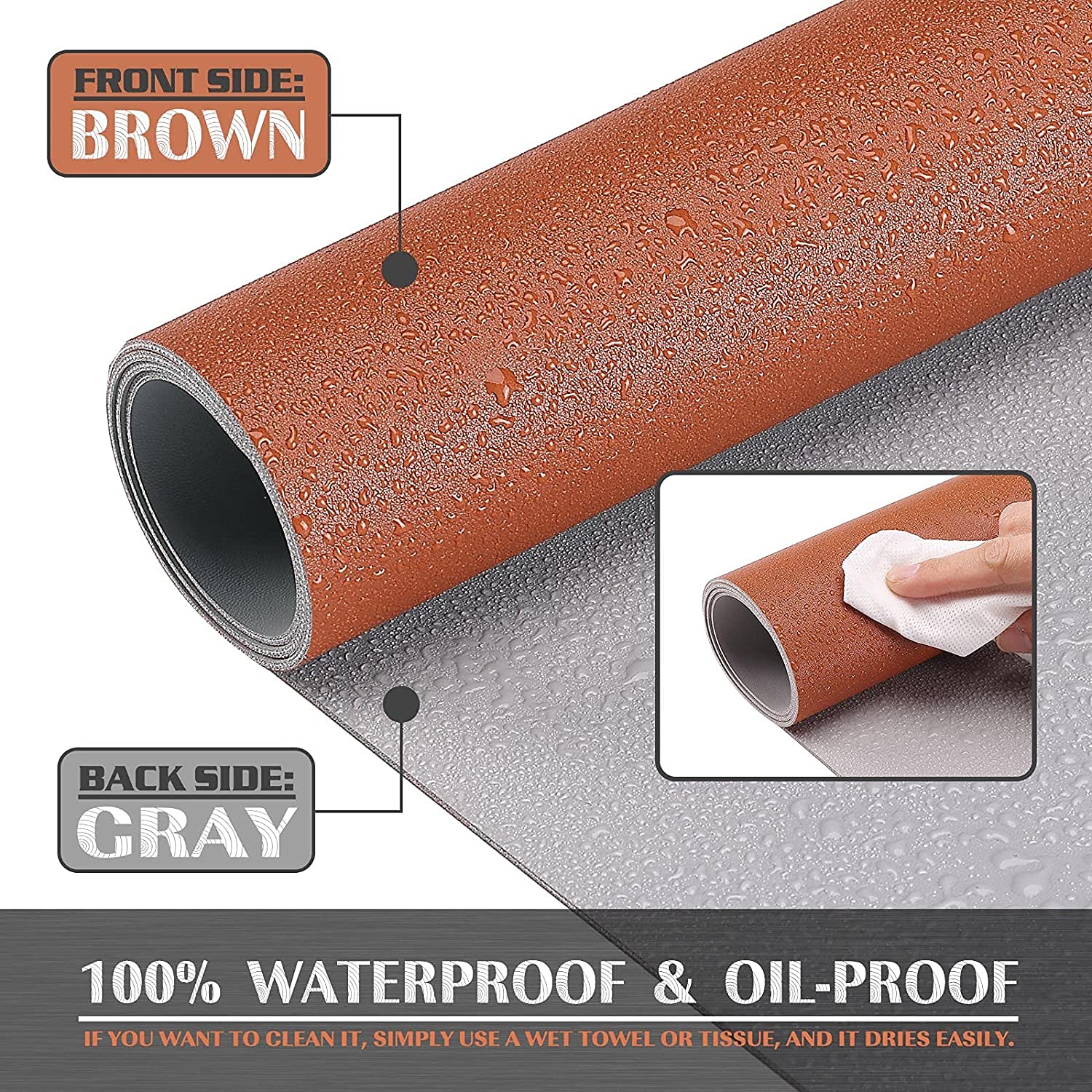 Drogo Dual-Sided Vegan Leather Mouse Pad Desk Mat for Office/Gaming (80x40cm)