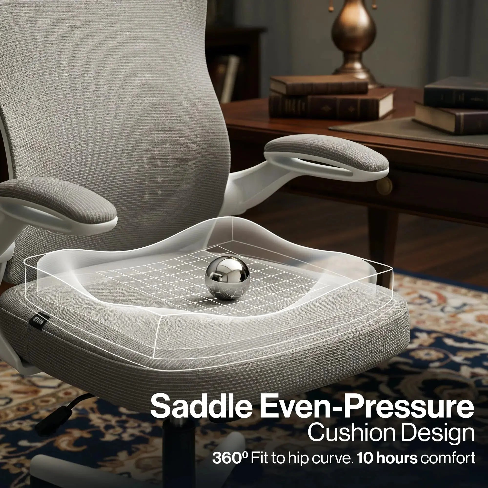 Drogo ErgoFlex Ergonomic Office Chair for Work from Home with Breathable Mesh, Flip-up Armrest Drogo Ergonomics