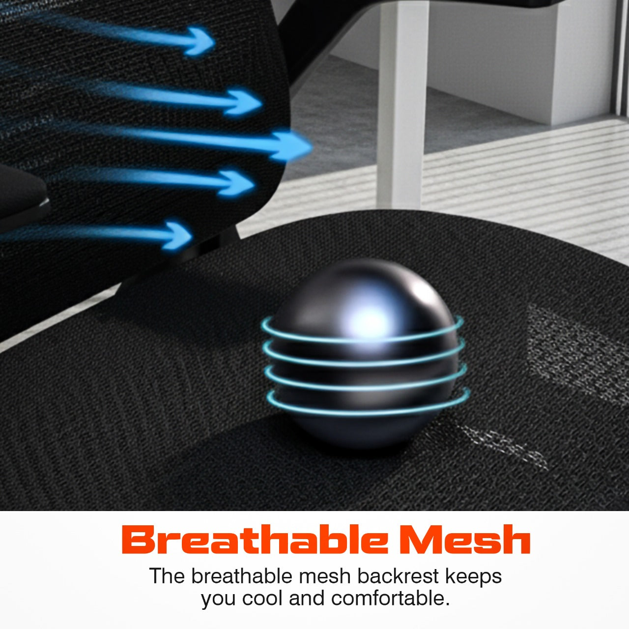 Drogo Ergonex Ergonomic Office Chair For Work From Home With Breathable Mesh