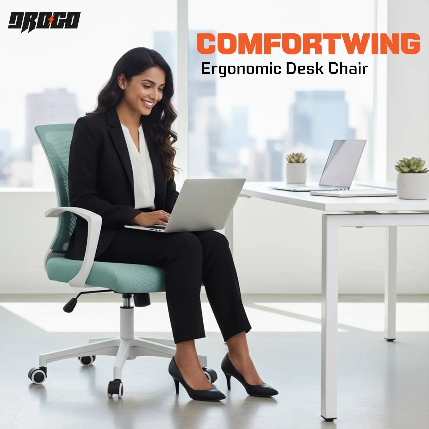 Drogo ComfortWing Ergonomic Office Chair for Work from Home Desk Chair Drogo India
