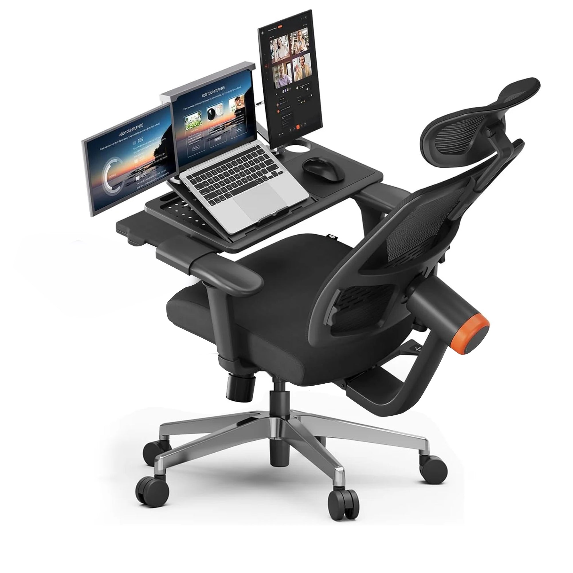 Drogo PosturePro Office Chair with Laptop Tray for Work from Home