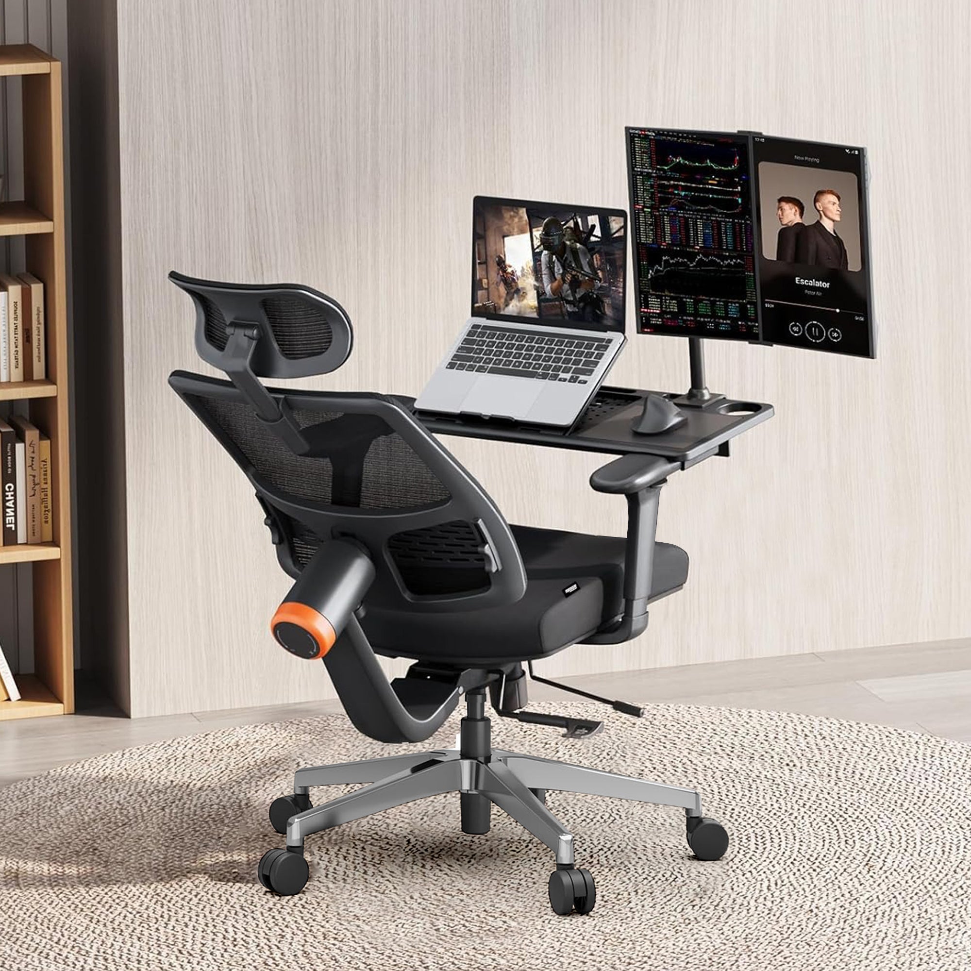 Drogo PosturePro Office Chair with Laptop Tray for Work from Home