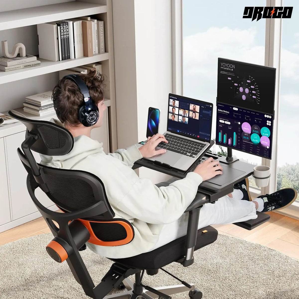 Drogo Laptop Bed Tray Desk, Designed Exclusively for Posture Series Chairs Drogo India