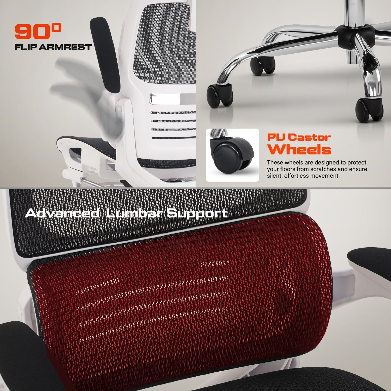 Drogo Ergonex Ergonomic Office Chair For Work From Home With Breathable Mesh