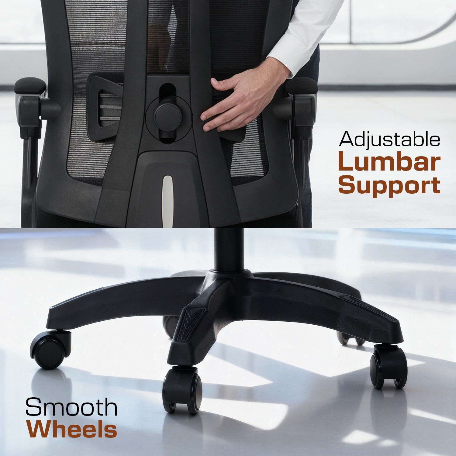 Drogo Flexo Ergonomic Office Chair For Work From Home With Breathable Mesh