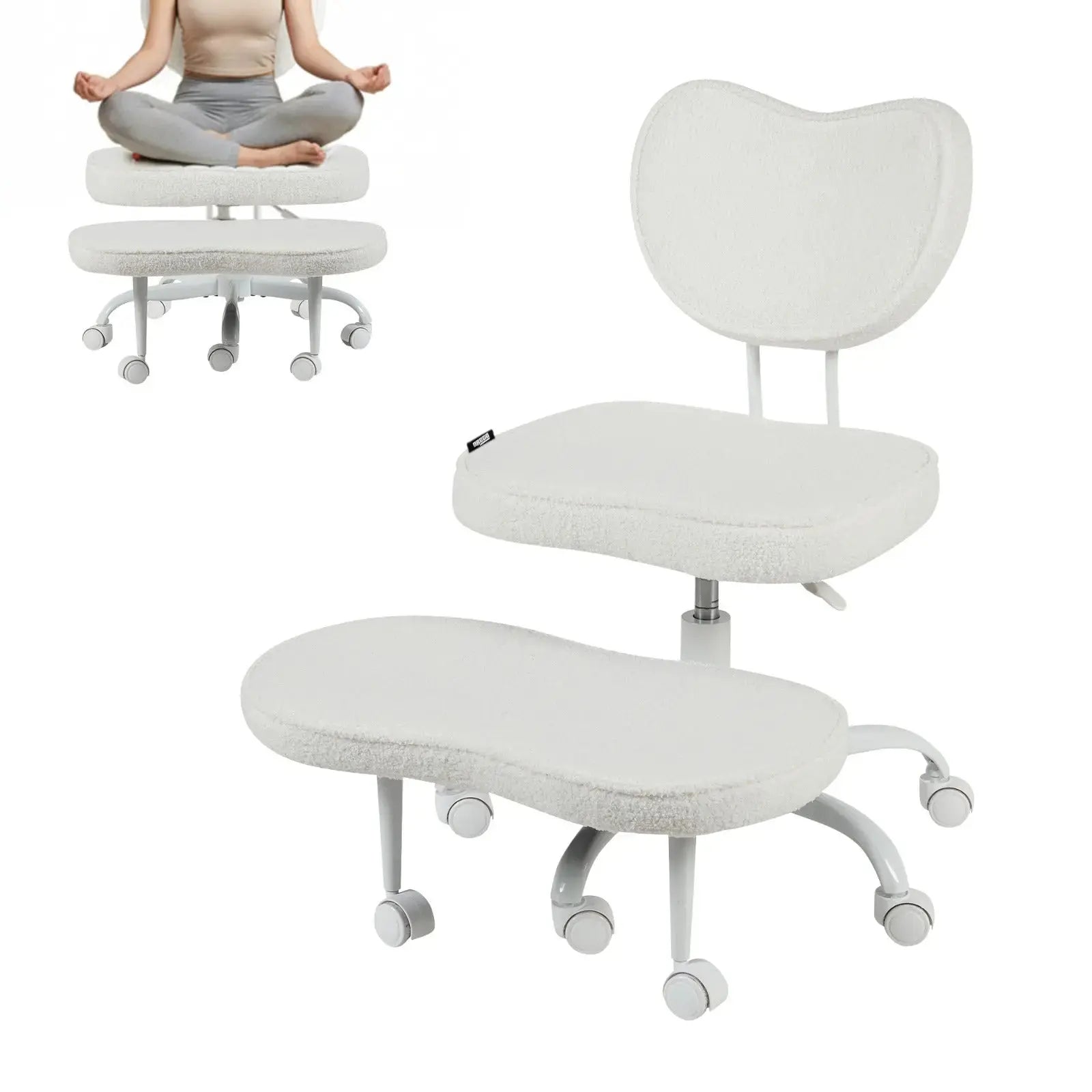 PREORDER Drogo Meditura Cross Legged Office Chair with Wheels, Wide Criss Cross Kneeling Drogo India