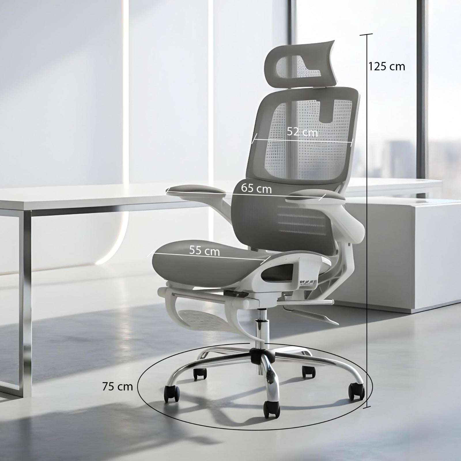 Drogo Ergonex Ergonomic Office Chair For Work From Home With Breathable Mesh