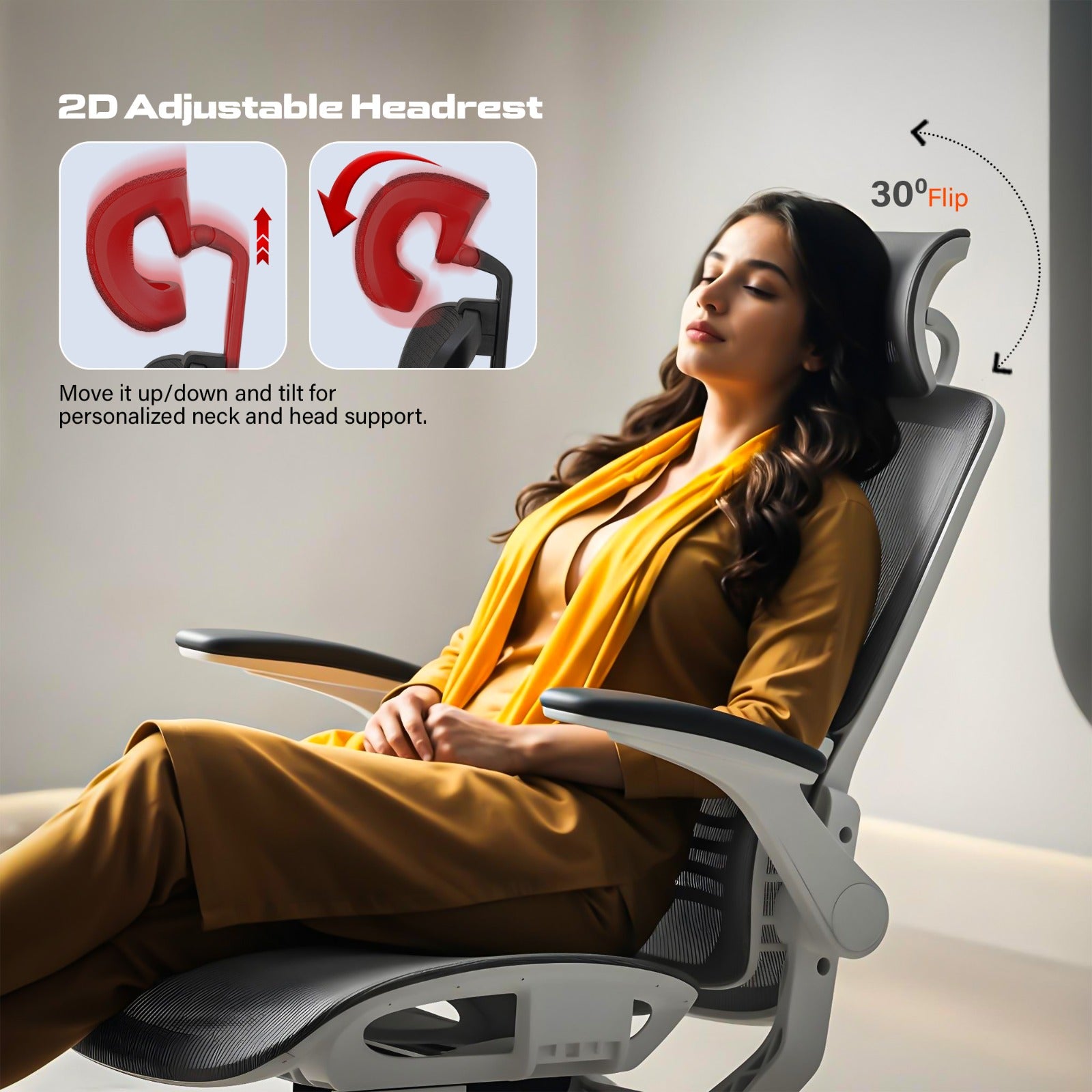 Drogo Ergonex Ergonomic Office Chair For Work From Home With Breathable Mesh
