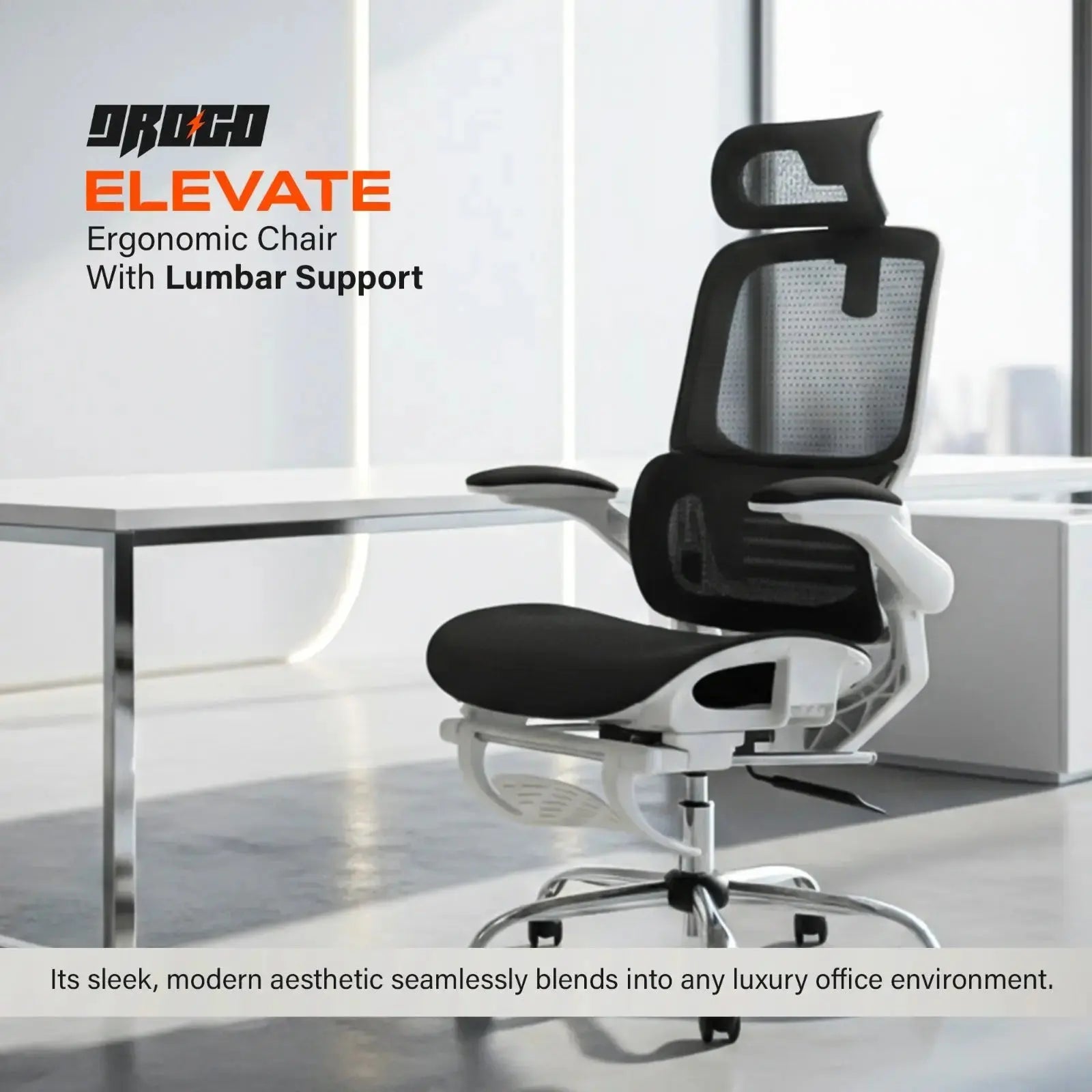 Drogo Ergonex Ergonomic Office Chair For Work From Home With Breathable Mesh Drogo Ergonomics