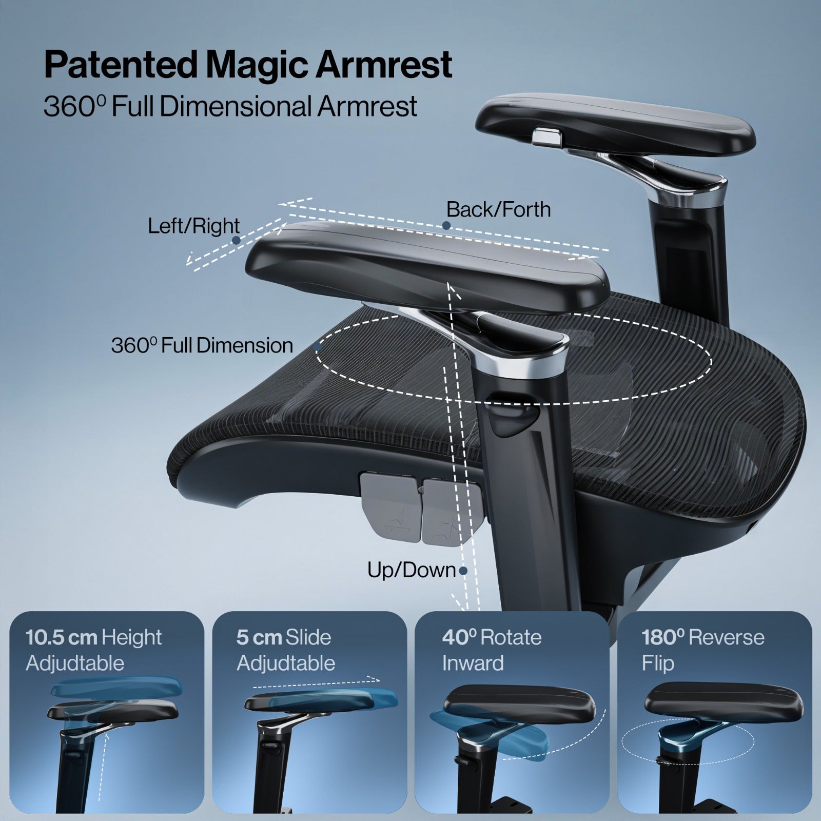 Drogo Flow 360 Ergonomic Office Chair With Patented Flow Technology & Cable Mechanism