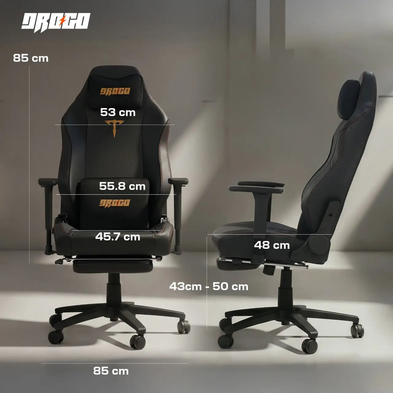Drogo Titan Leto Ergonomic Gaming Chair with Hybrid Leatherette Fabric Drogo Ergonomics