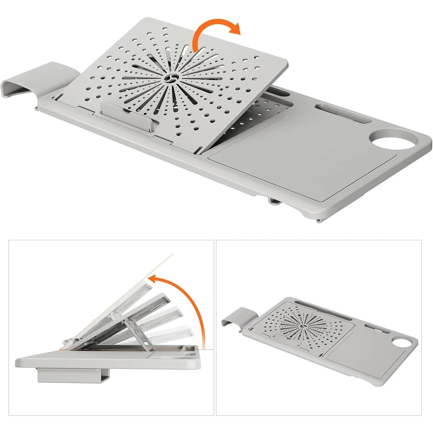 Drogo Posture Series Detachable Ergonomic Laptop Table Tray Built in Mouse Pad
