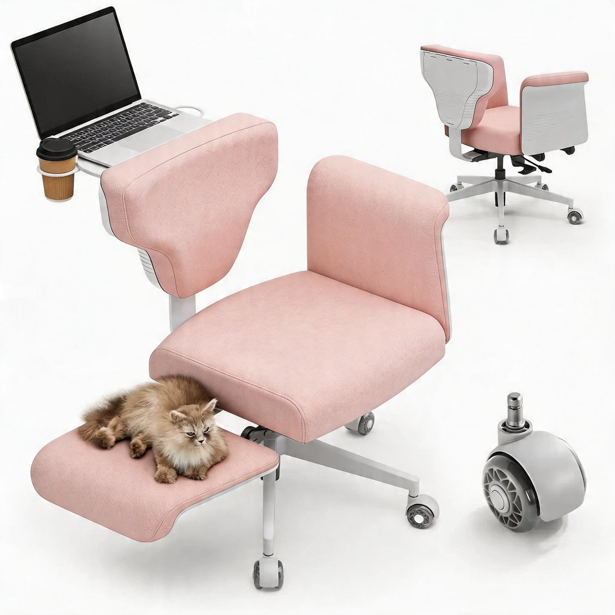 Freedom-X Multi-Position Cross Legged Office Chair (Pink)