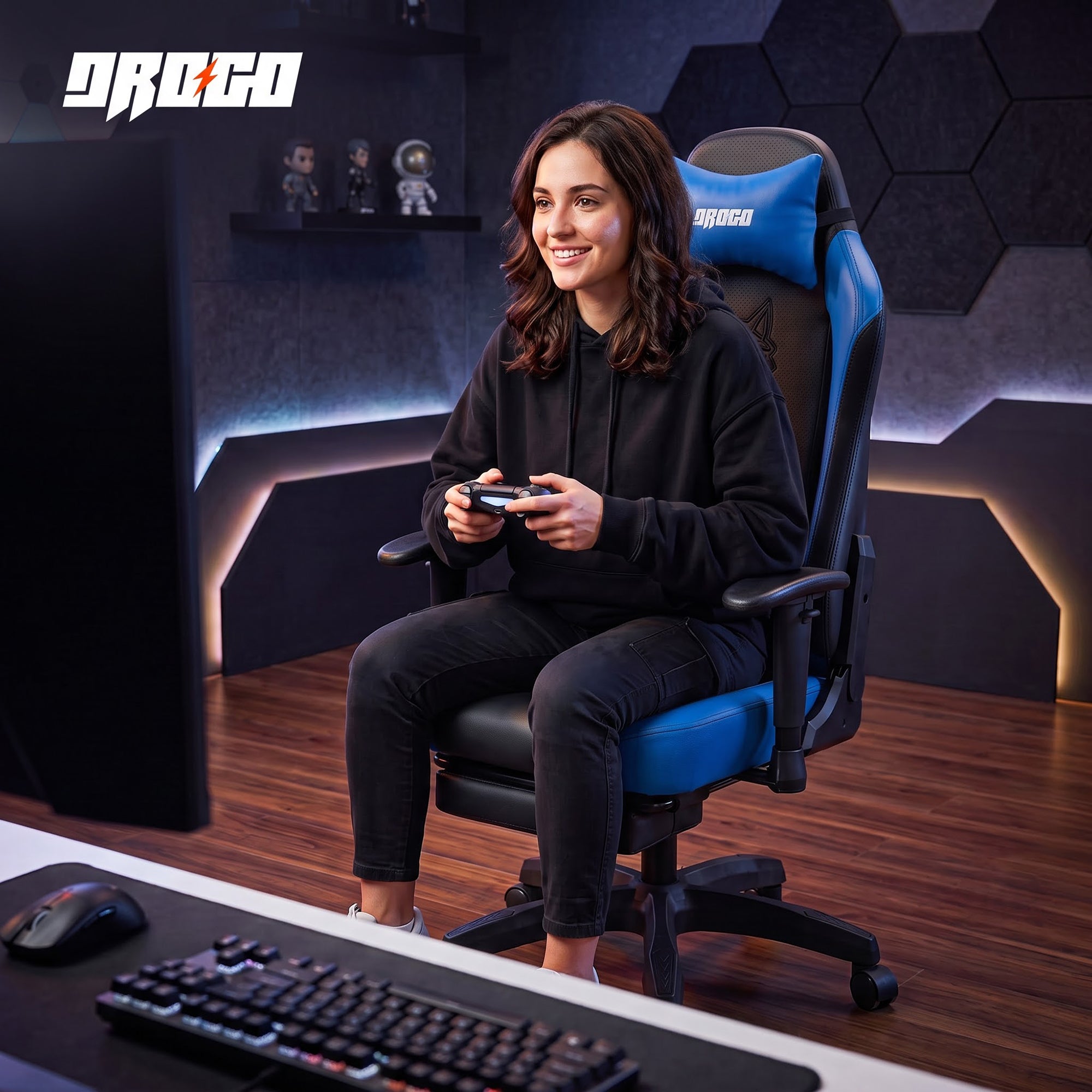 Drogo Alpha-X Premium Ergonomic Gaming Chair with Footrest