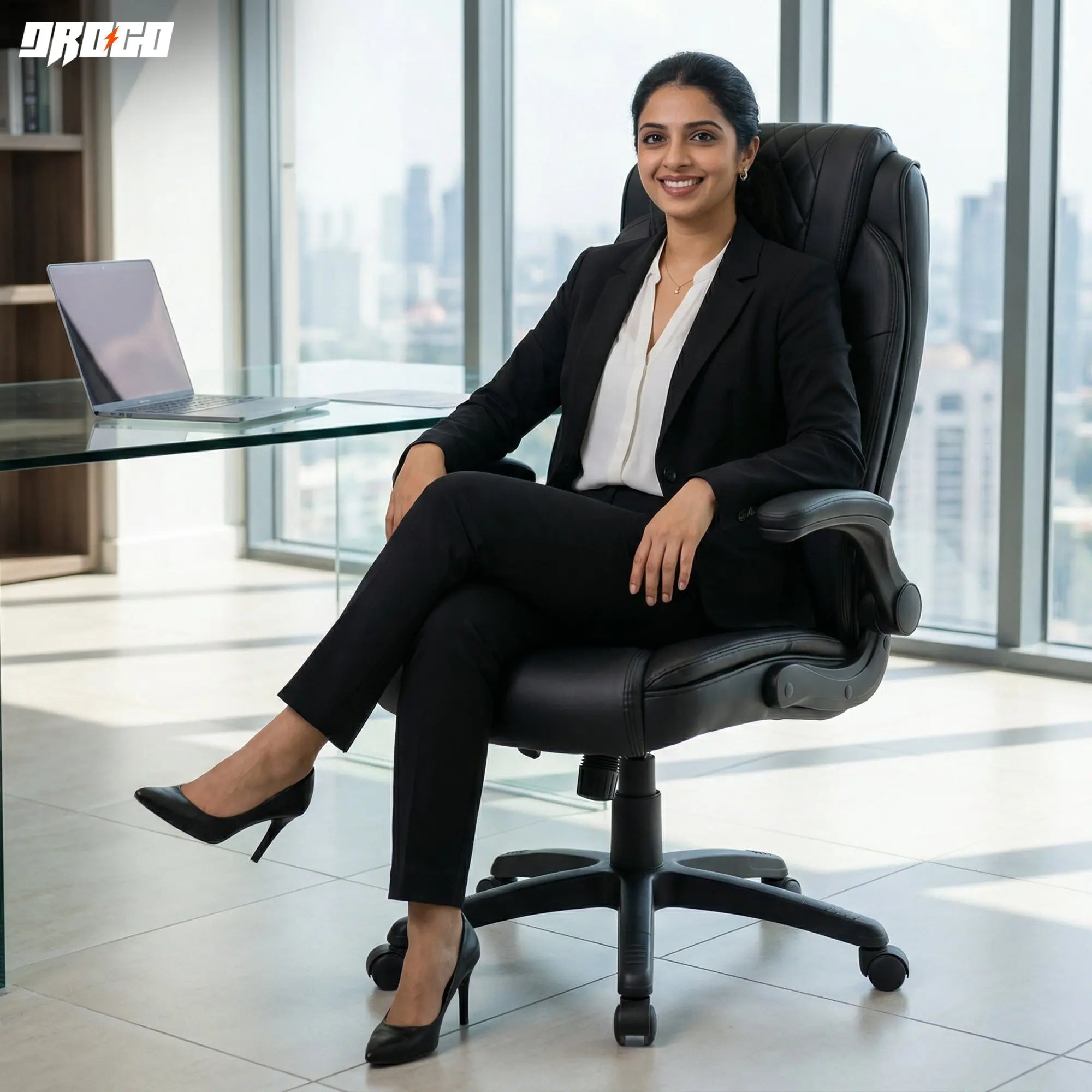 Drogo Dominus Ergonomic Leather Office Chair Drogo India