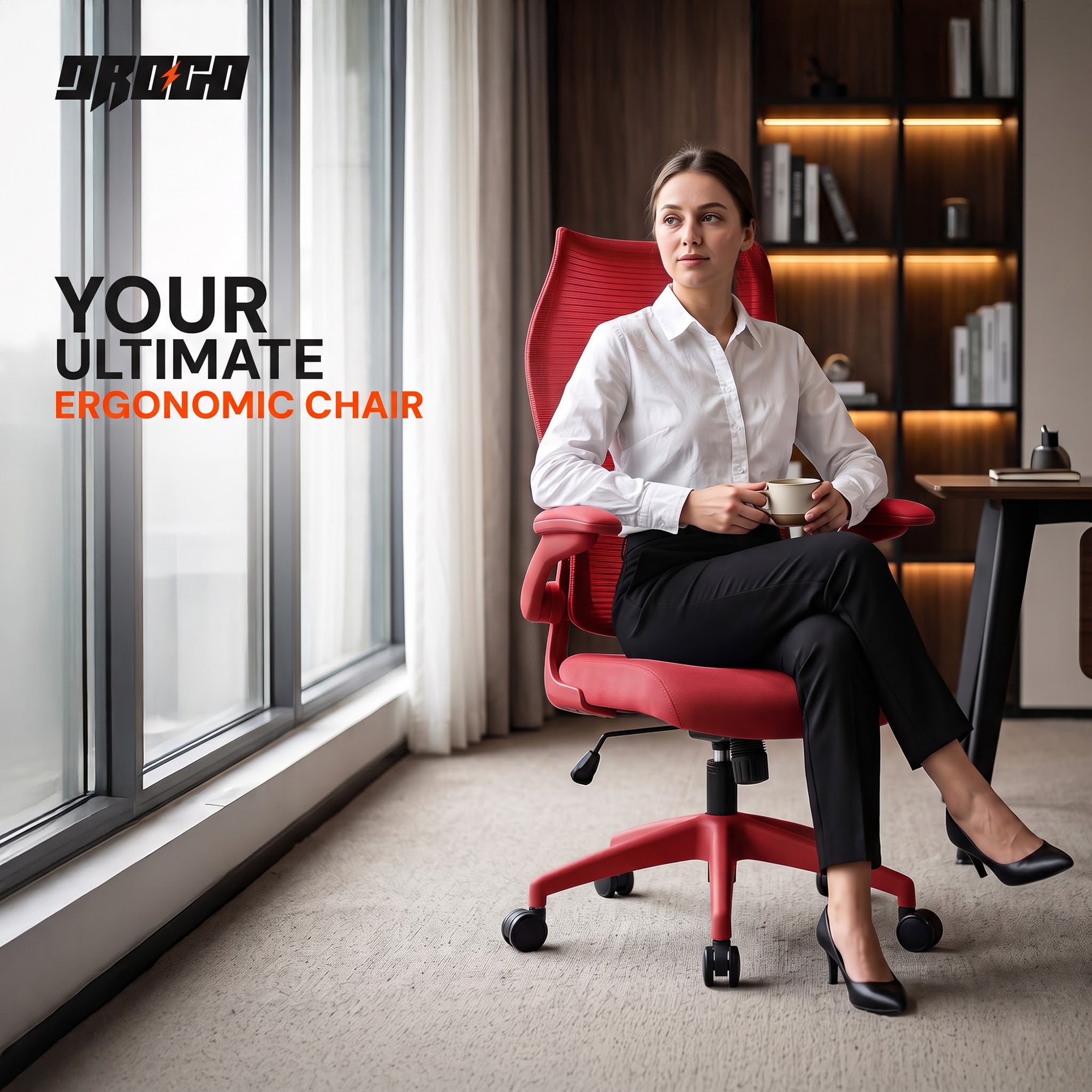 mesh back office chair with lumbar support