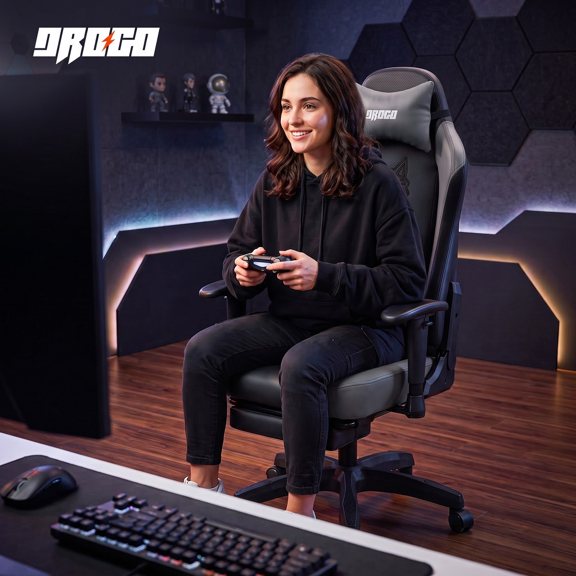 Drogo Alpha-X Premium Ergonomic Gaming Chair with Footrest