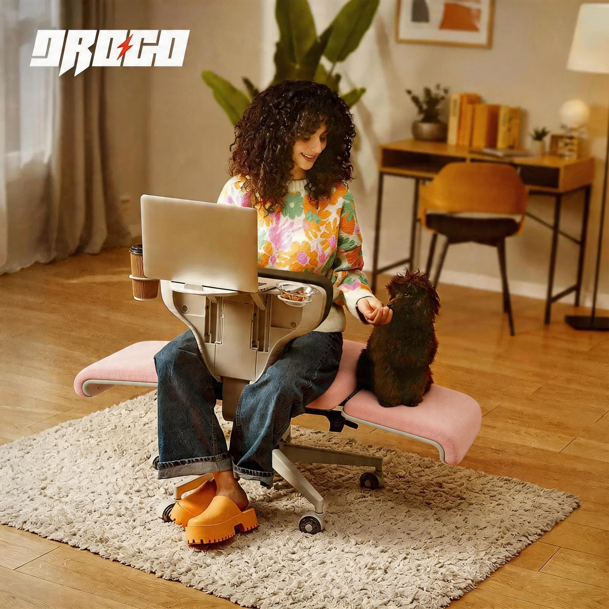 Freedom-X Multi-Position Cross Legged Office Chair (Pink)