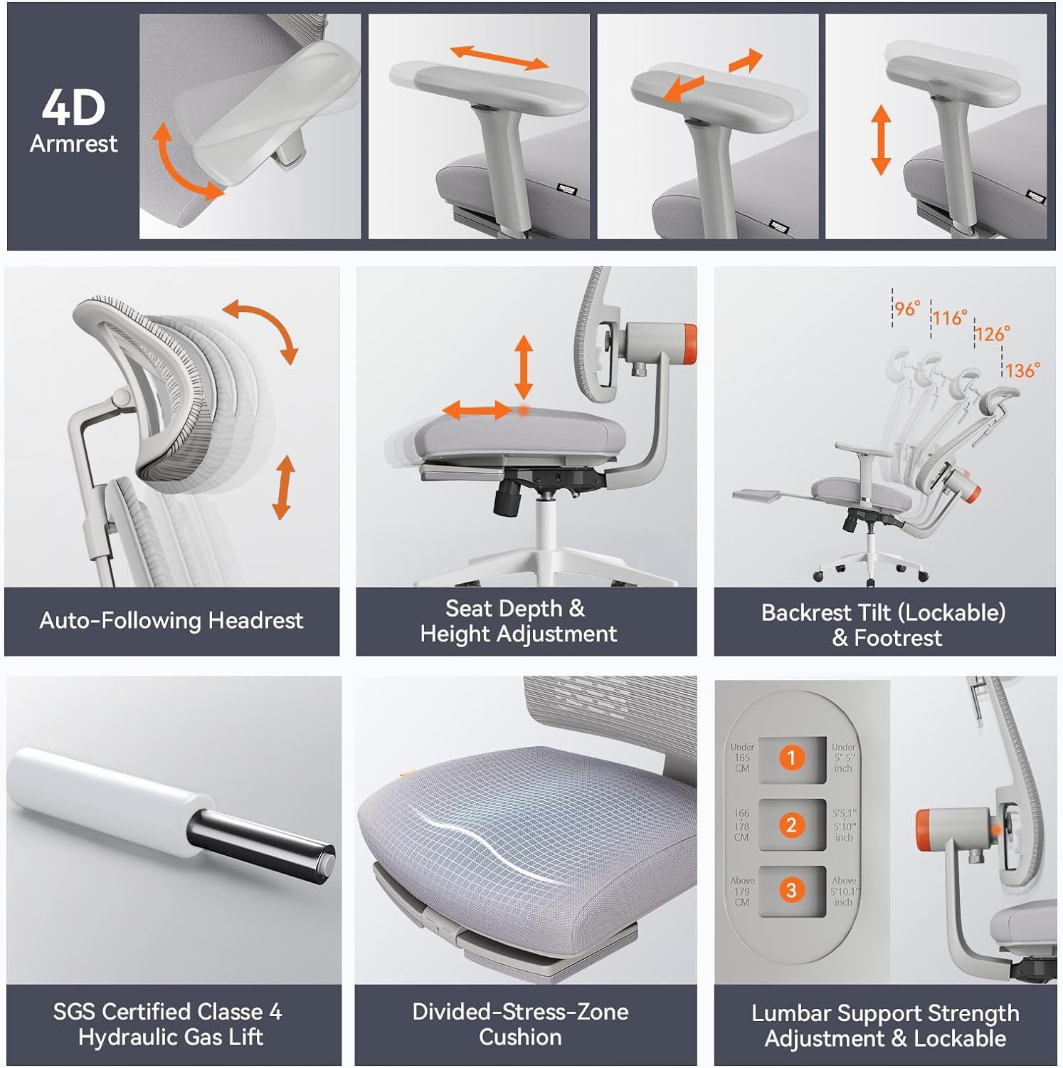 Drogo PosturePro Office Chair with Laptop Tray for Work from Home Drogo