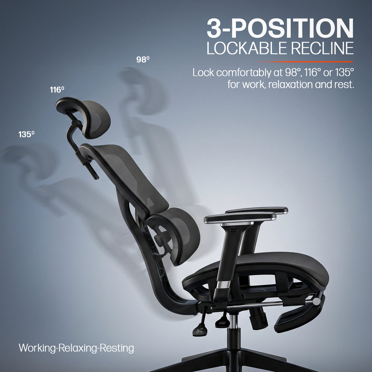 Drogo Axion Ergonomic Office Chair Lumbar Support & Mesh Back Chair