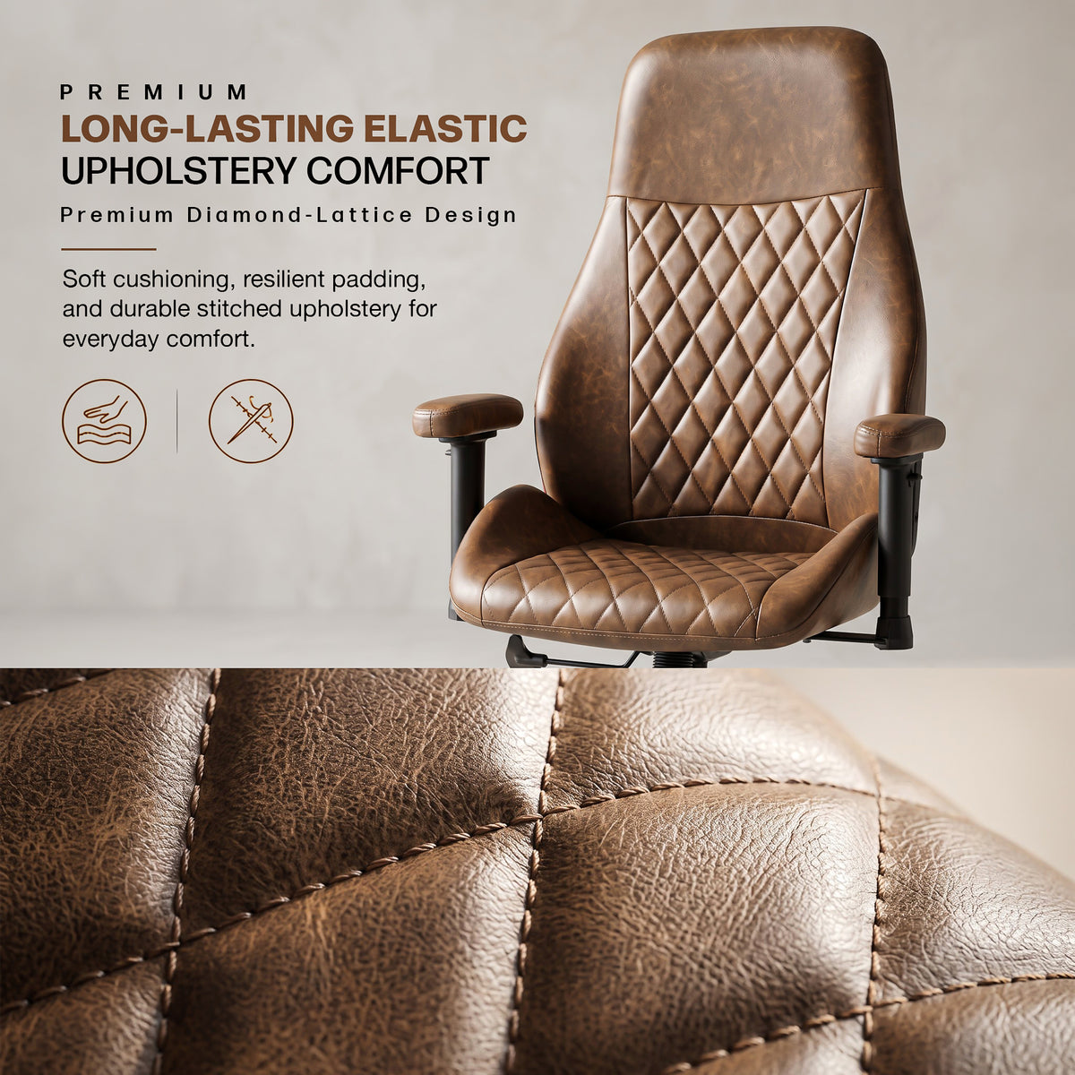 vegan leather office chair