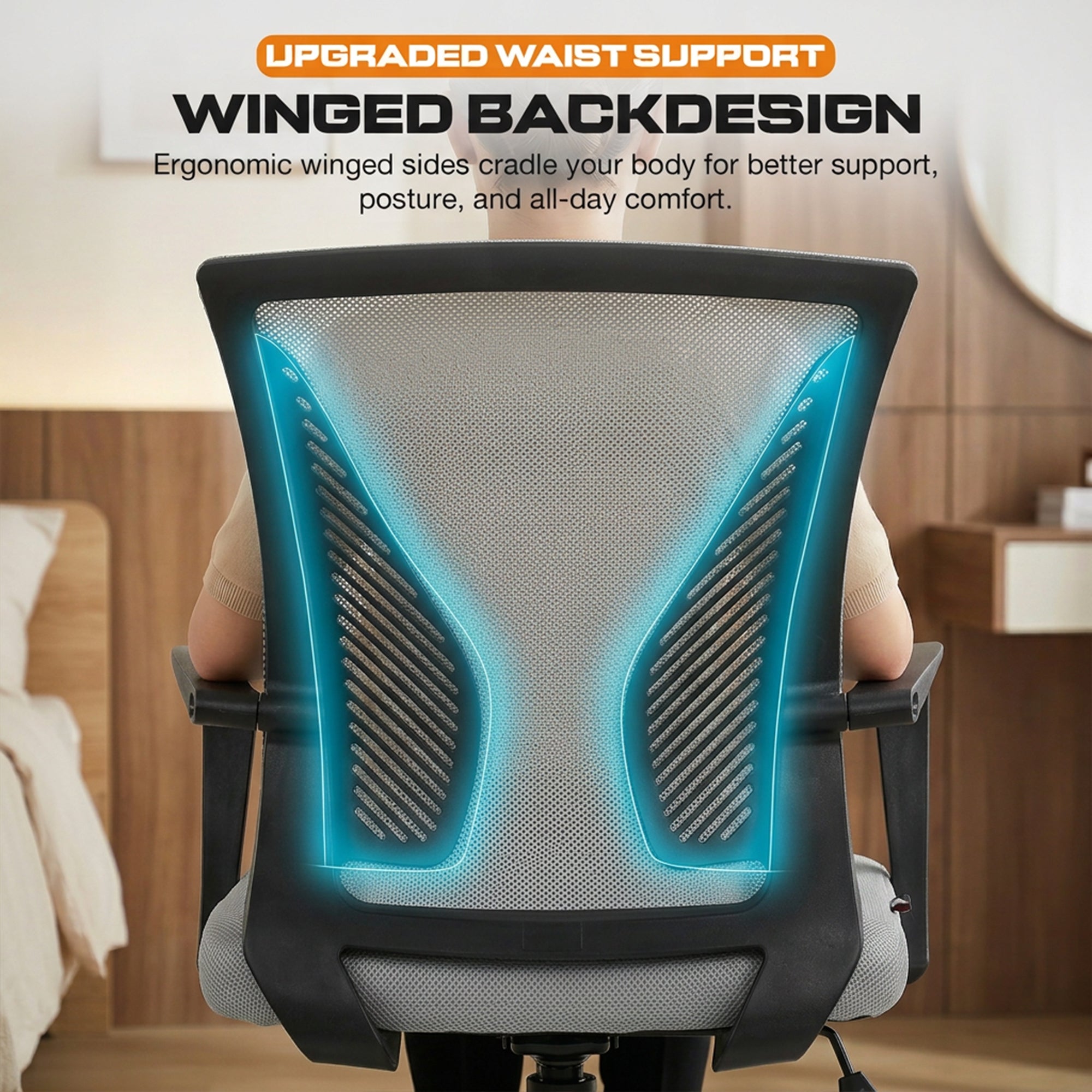 Drogo ComfortWing Ergonomic Office Chair for Work from Home Desk Chair