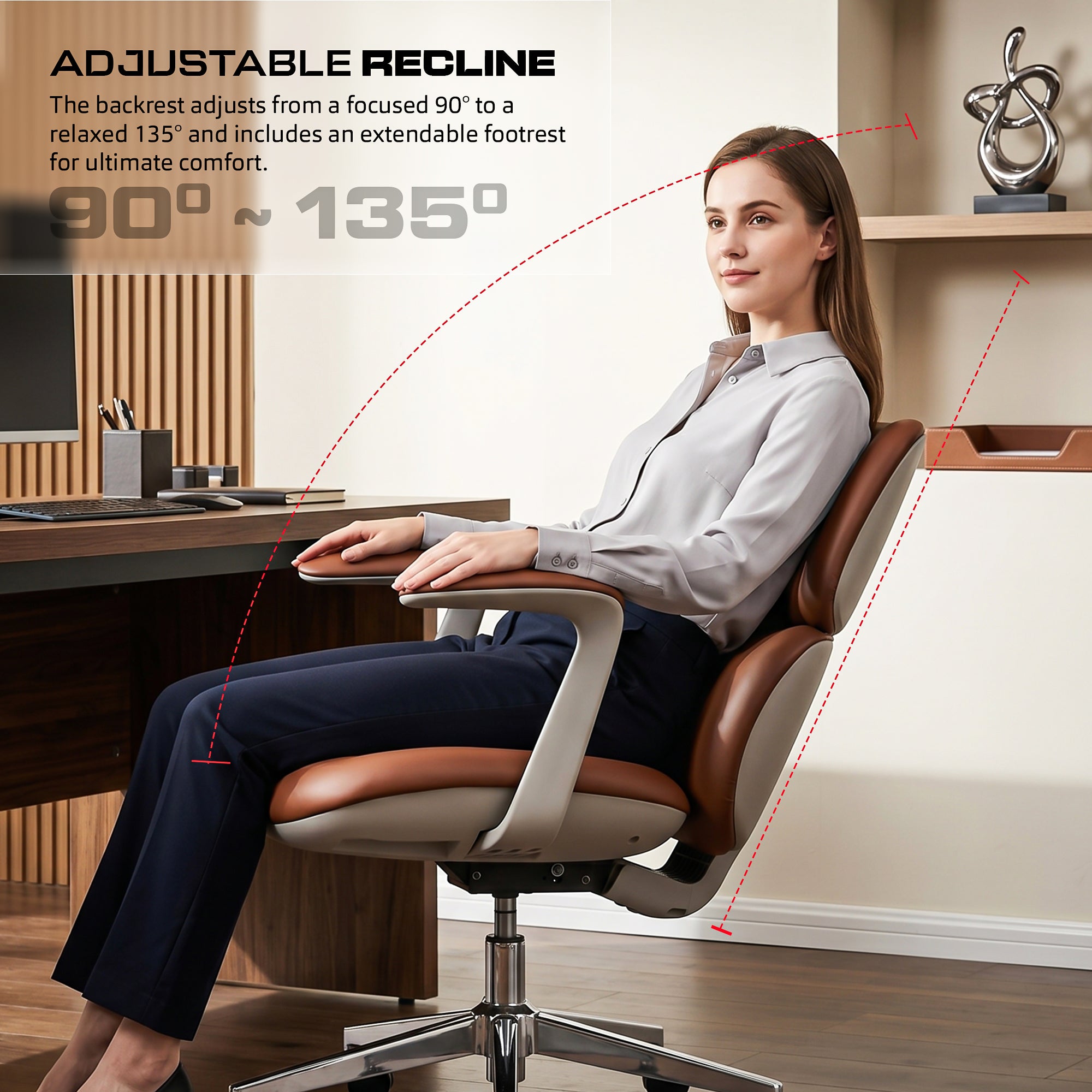 Drogo Cloud Office Chair for Work 2D Headrest, High Back