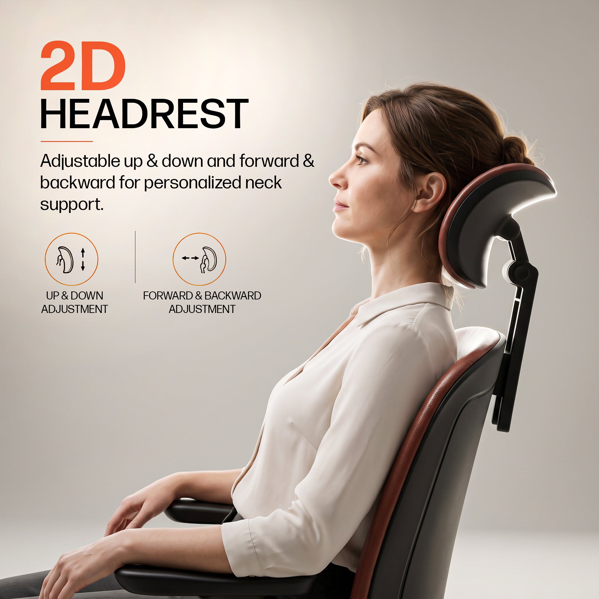 Drogo Pluto Ergonomic Office Chair with 2D Adjustable Headrest