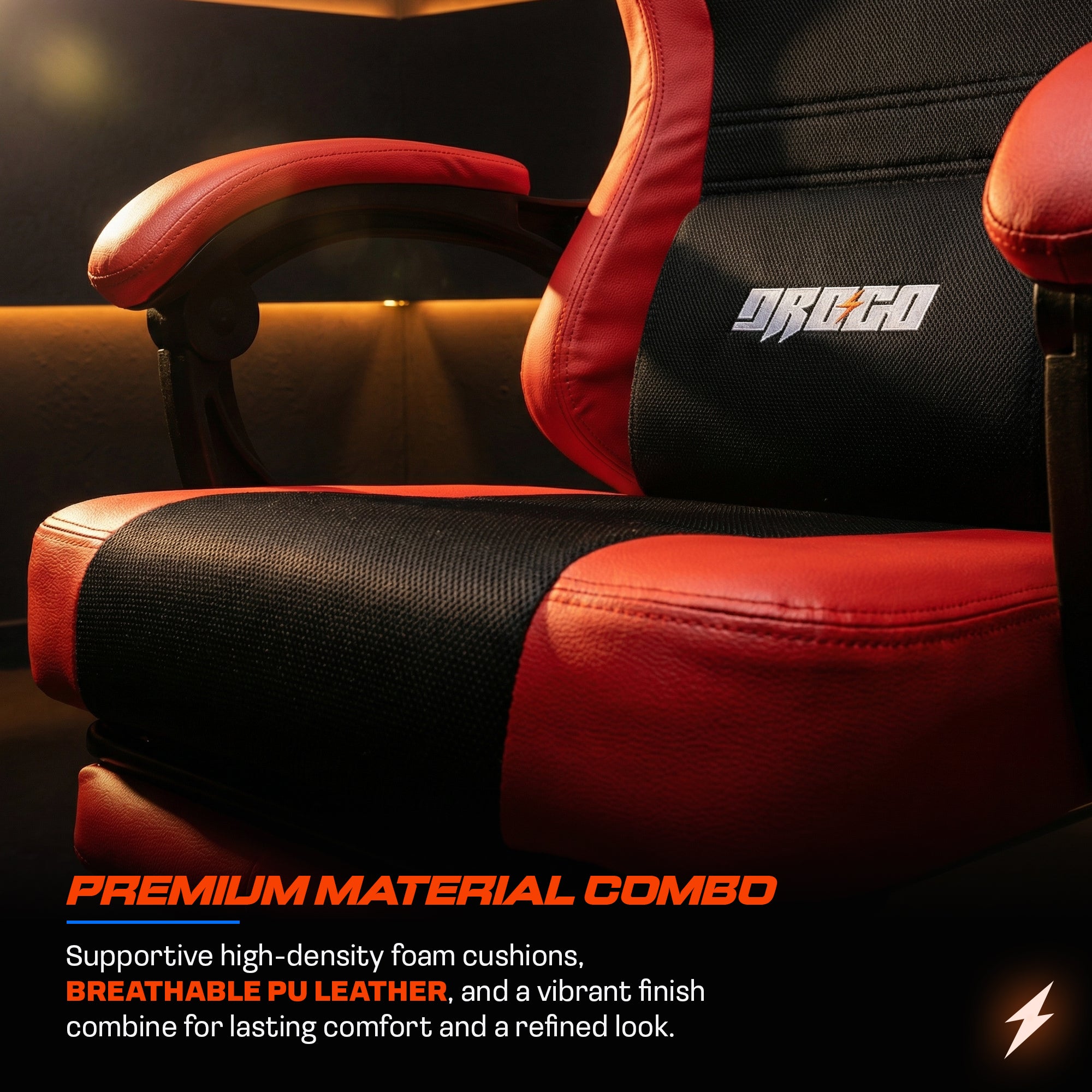Drogo Aura Ergonomic Gaming Chair with Premium PU Leather Fabric