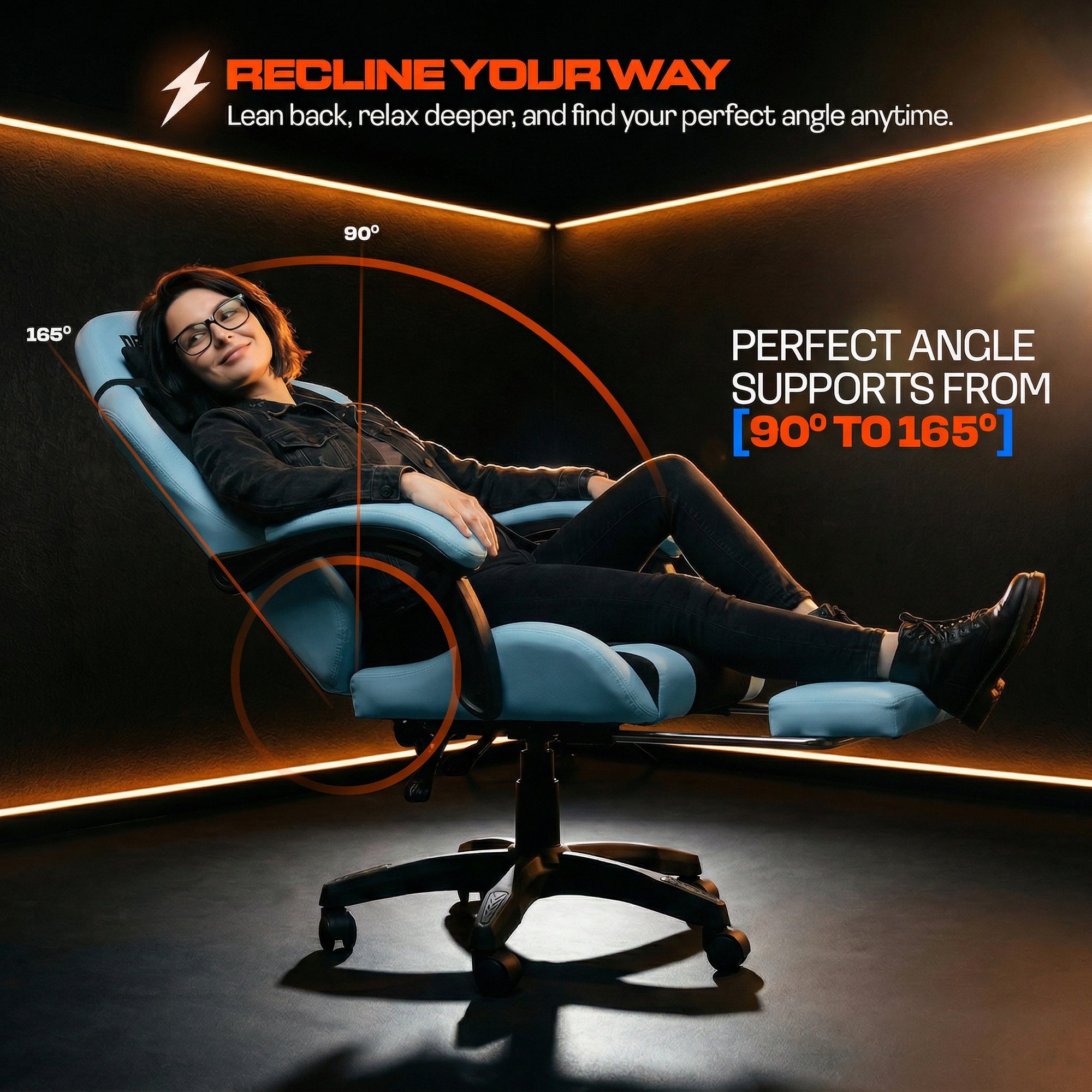 Drogo Aura Ergonomic Gaming Chair with Premium PU Leather Fabric