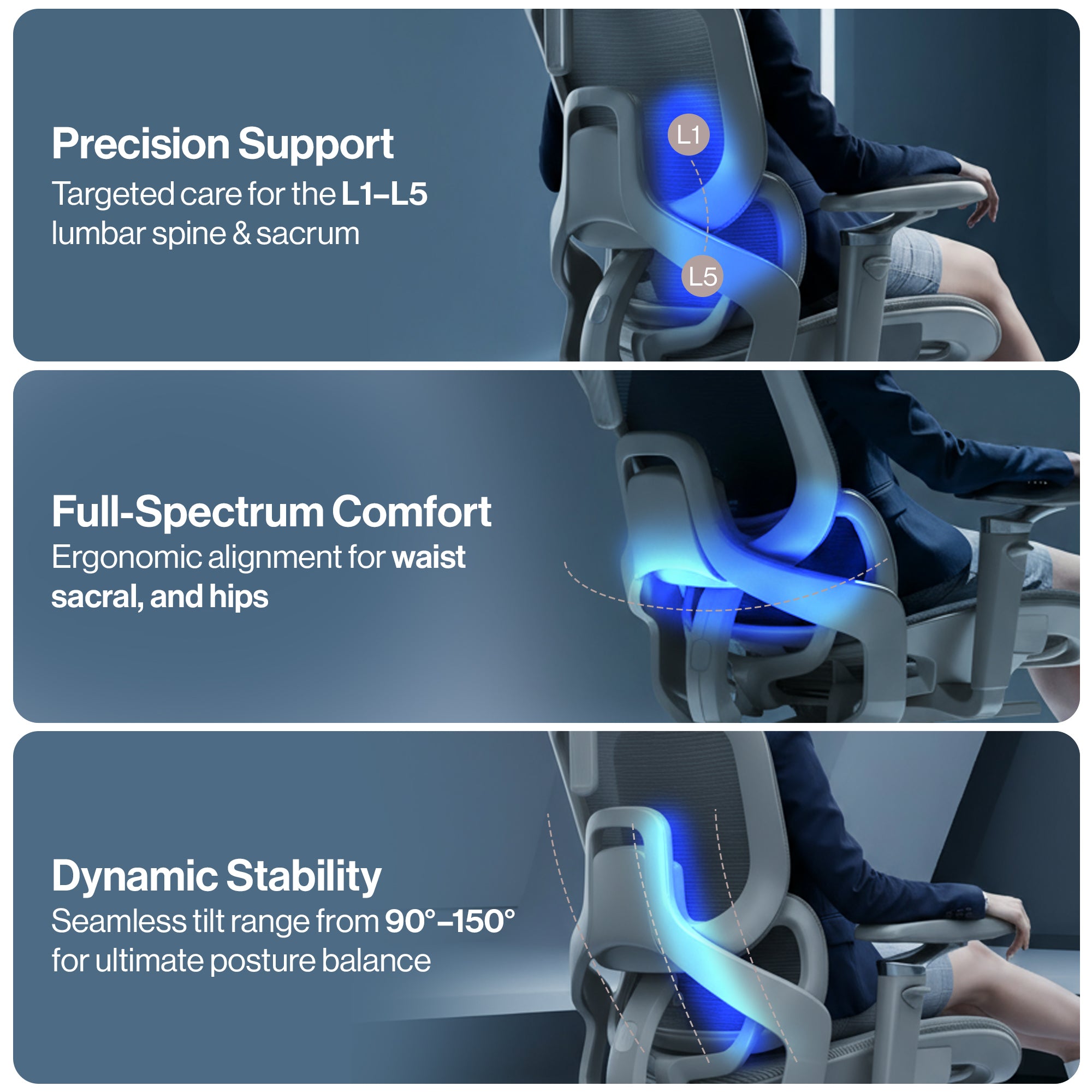 Drogo Flow 360 Ergonomic Office Chair With Patented Flow Technology & Cable Mechanism