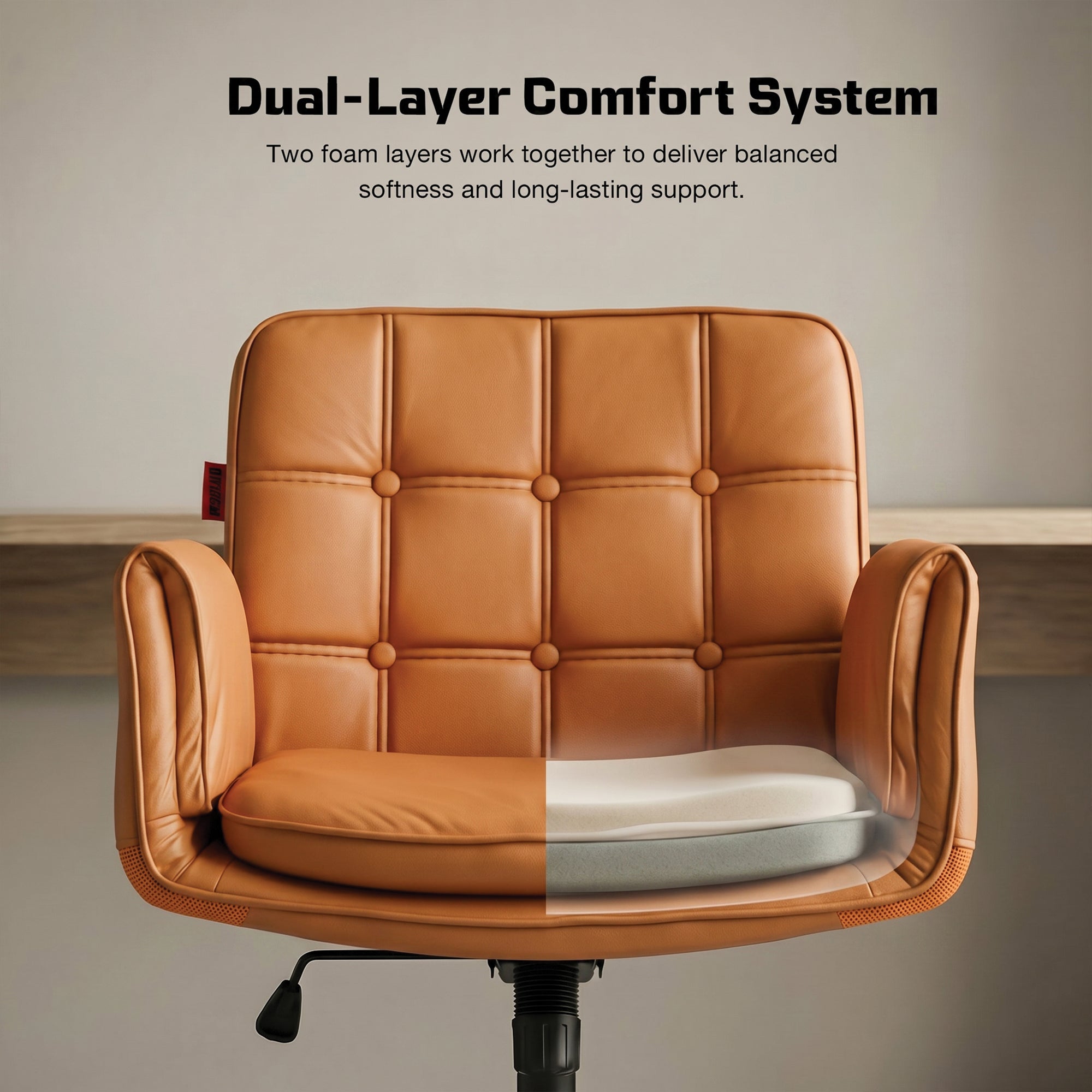 Zen Atora Ergonomic Cross-Legged Chair (Tan)