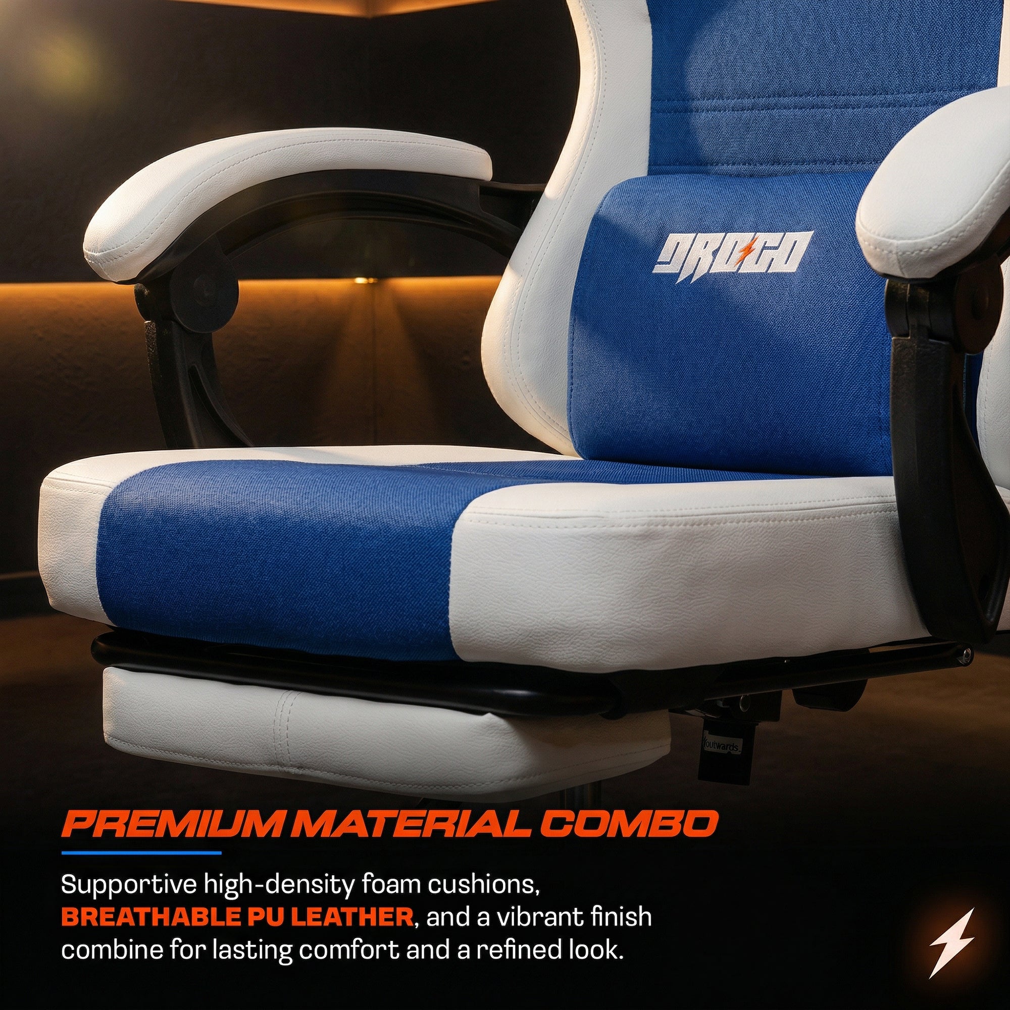 Drogo Aura Ergonomic Gaming Chair with Premium PU Leather Fabric