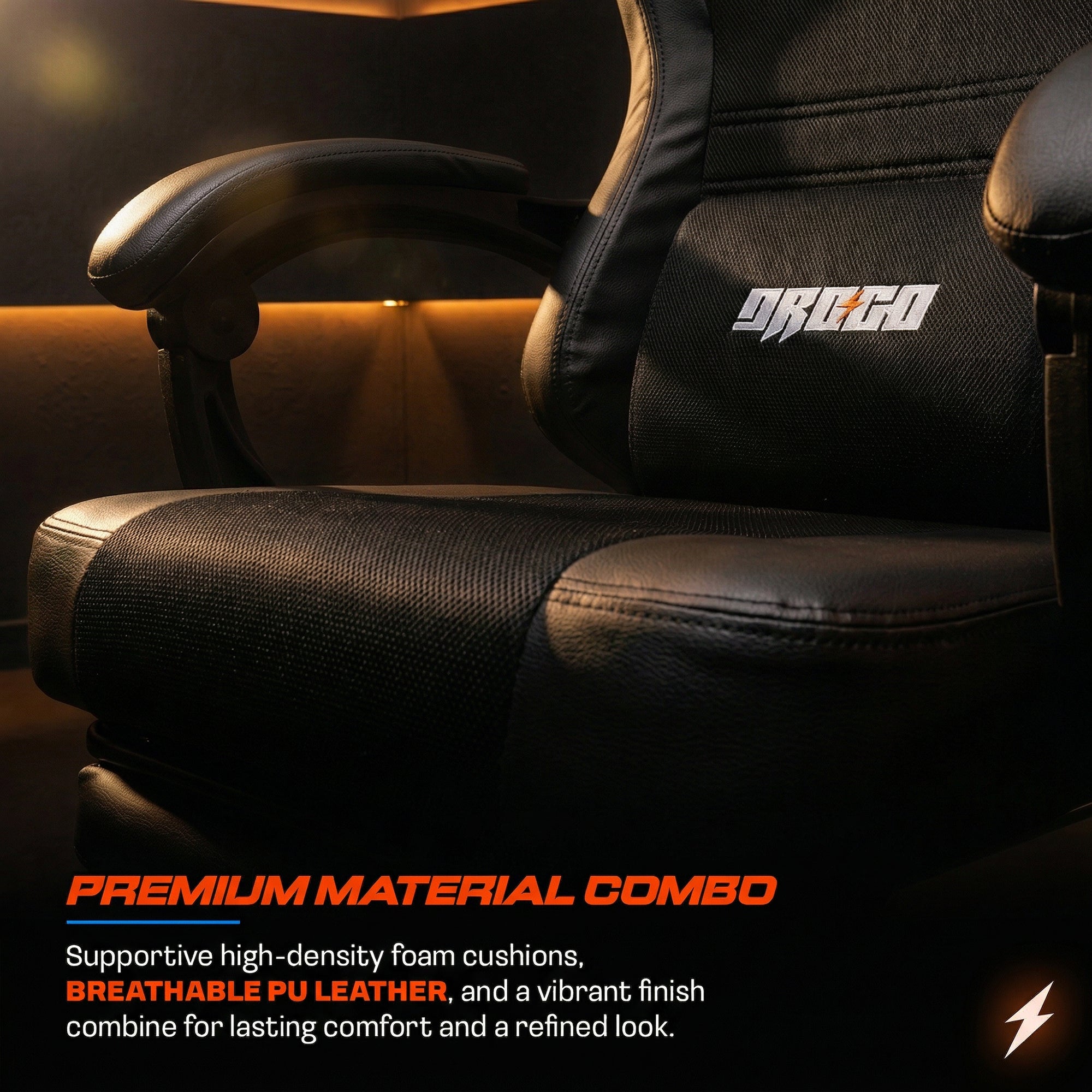 Drogo Aura Ergonomic Gaming Chair with Premium PU Leather Fabric