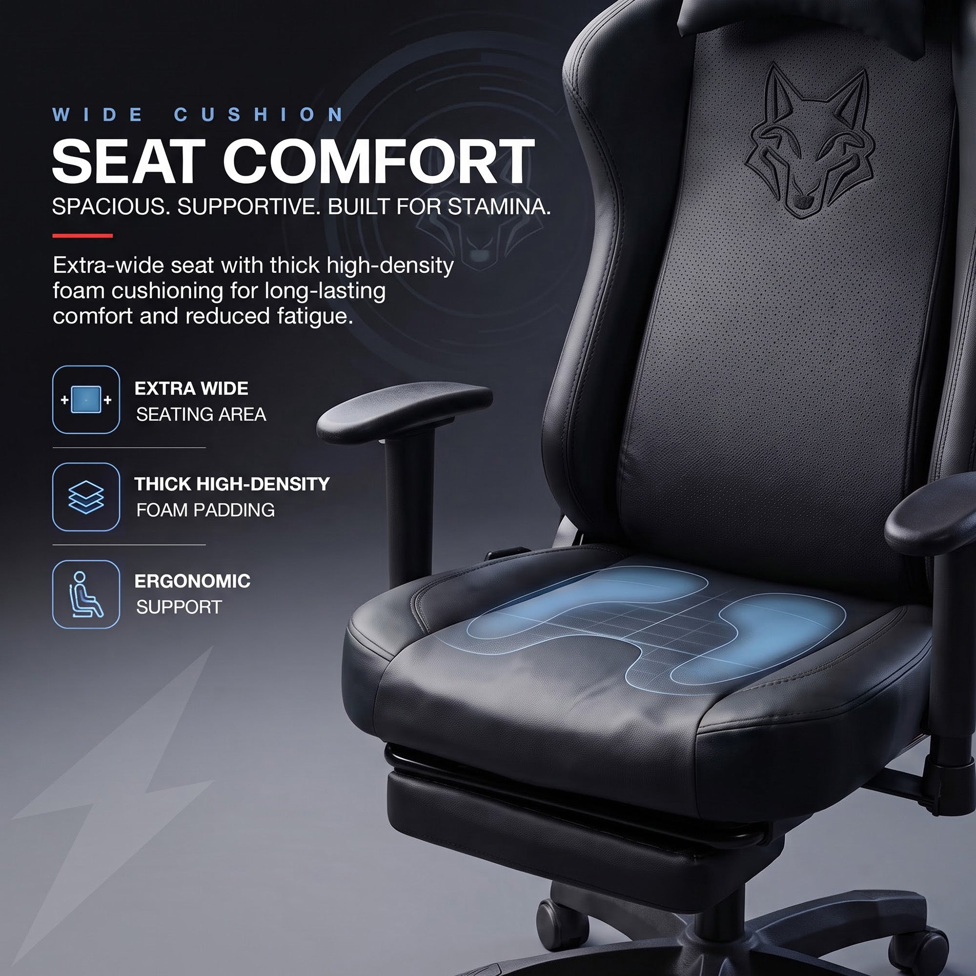 Drogo Alpha-X Premium Ergonomic Gaming Chair with Footrest