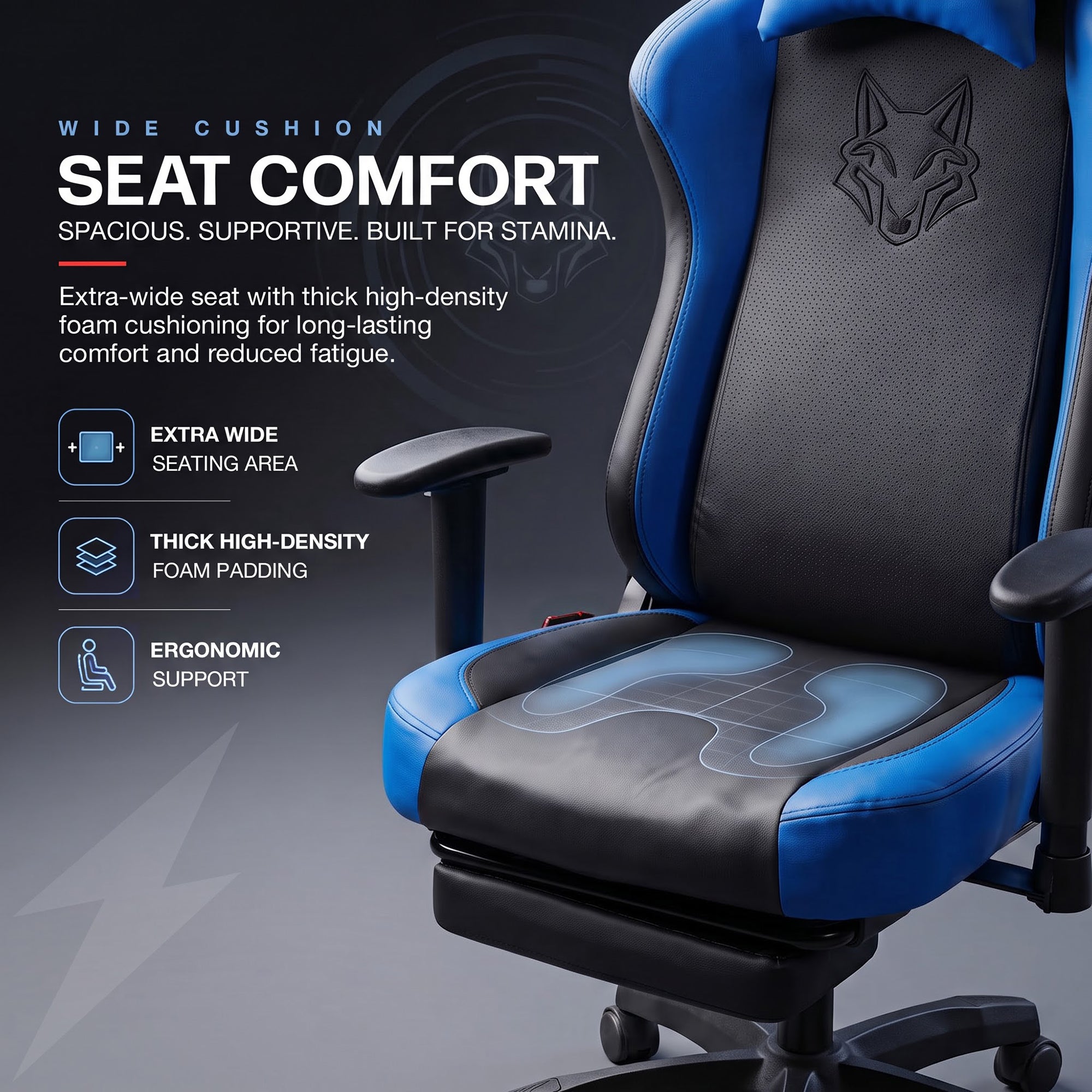 Drogo Alpha-X Premium Ergonomic Gaming Chair with Footrest
